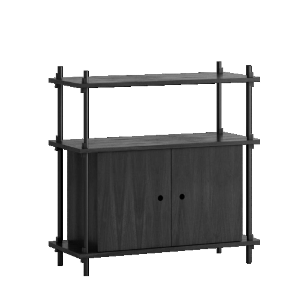 Moebe Shelving Set S.85.1.b, Black Shelves, Black Legs (fsc Mix Credit)