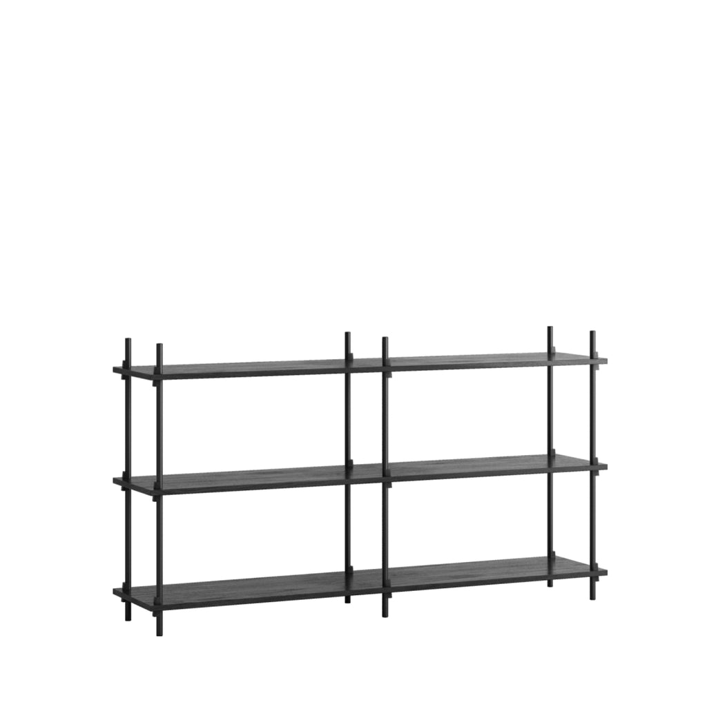 Moebe Shelving Set S.85.2.b, Black Shelves, Black Legs (fsc Mix Credit)