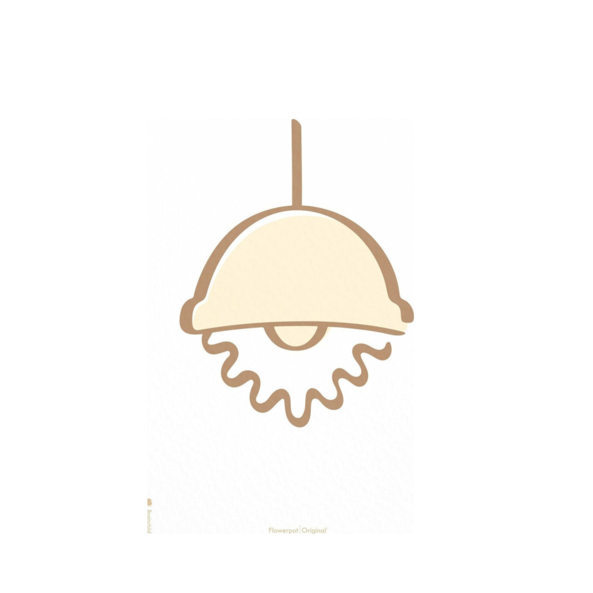 Brainchild Flowerpot Line Poster Without Frame A5, White Background