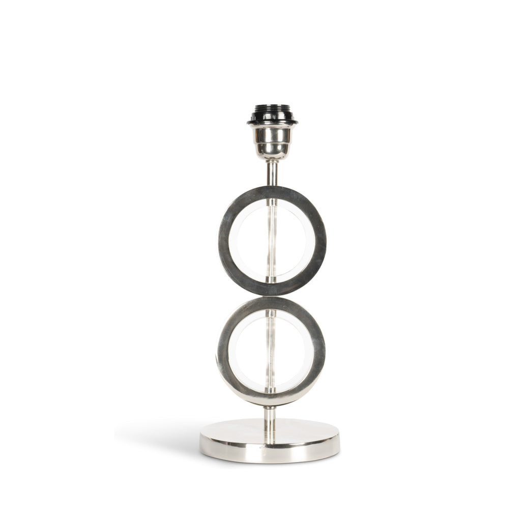 Authentic Models Art Deco Circle Lamp Circular Double, Silver