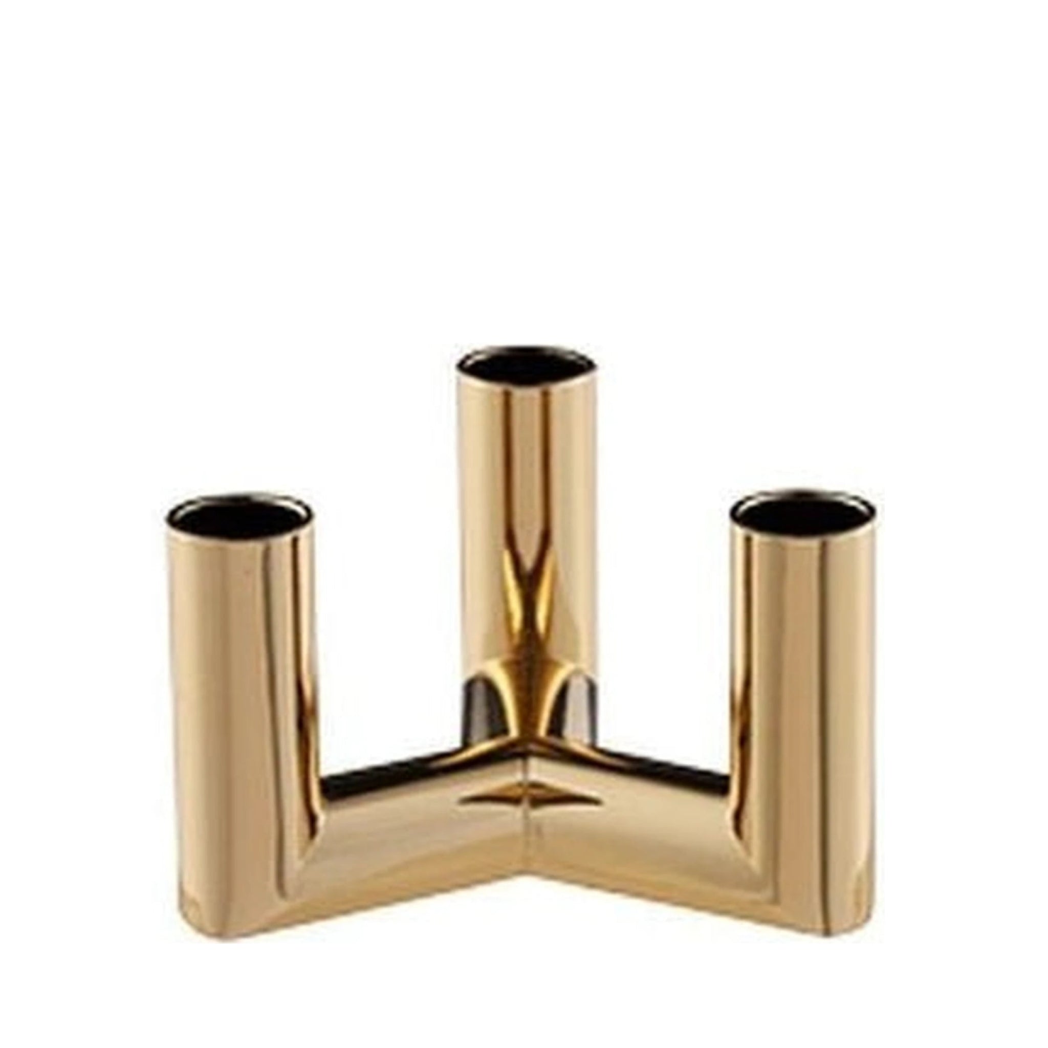 Uyuni Lighting Matrix Candle Holder 3'arm Mini Taper ø 7,5 Cm, Warm Brass