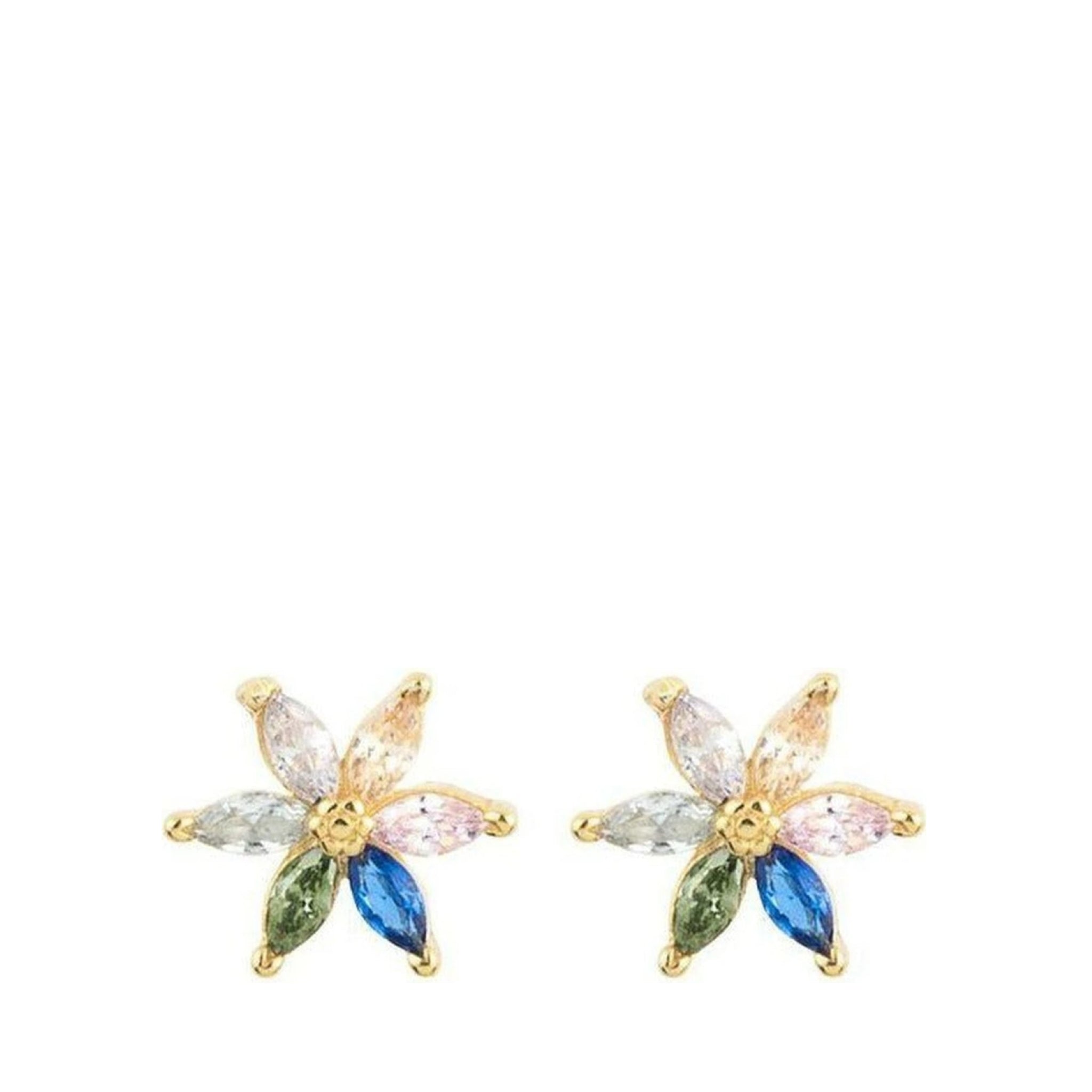 Vincent Aura Iridescence Gold Plated Earrings