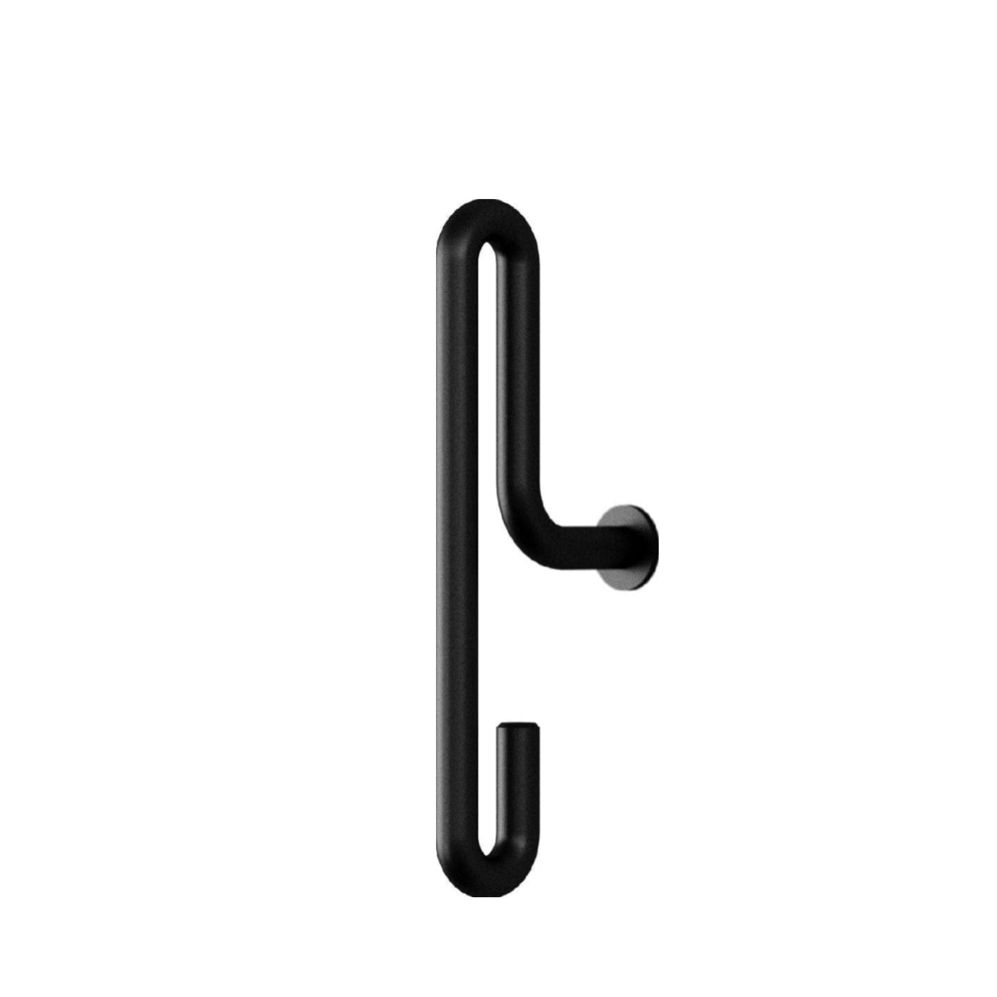 Moebe Wall Hook Set: Stylish Black Steel Hooks for Versatile Hanging
