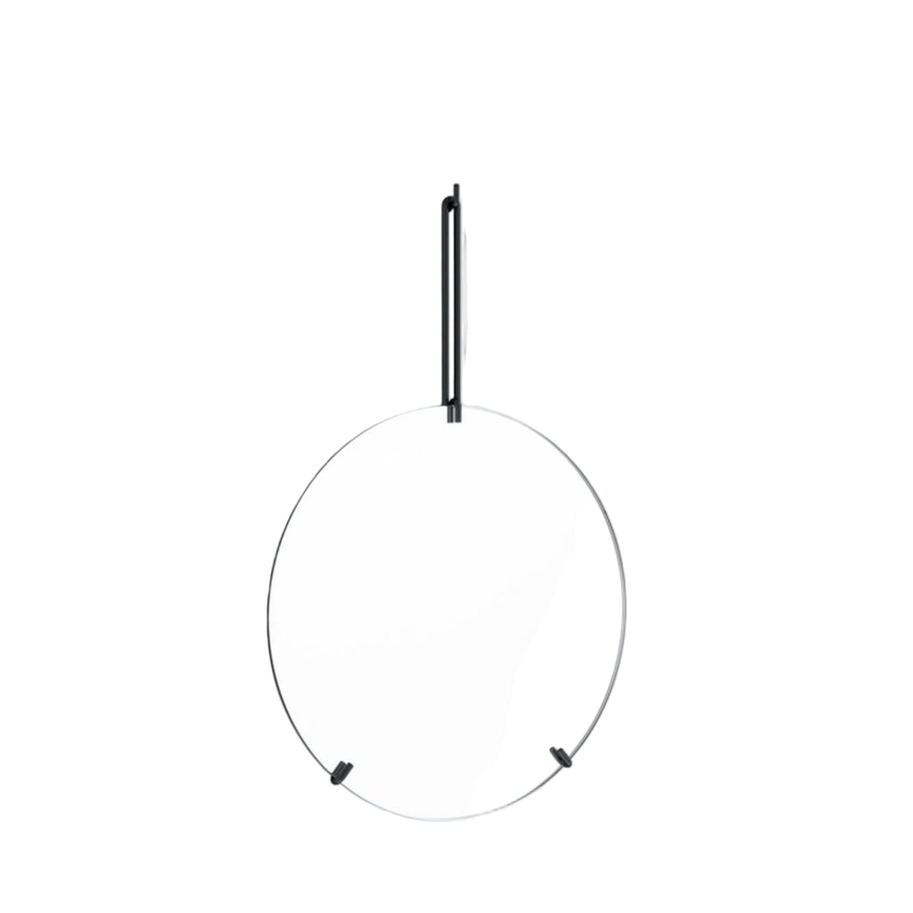 Sleek Black Moebe Wall Mirror Ø30 cm - Minimalist Design with Steel Frame