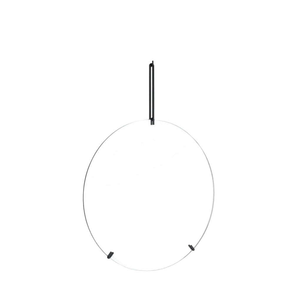 Moebe Black Wall Mirror Ø50 cm - Sleek Design with Steel Frame