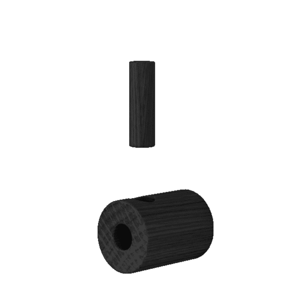 Moebe Black Oak Wall Hook: Stylish, Hidden-Screw Design for Any Décor