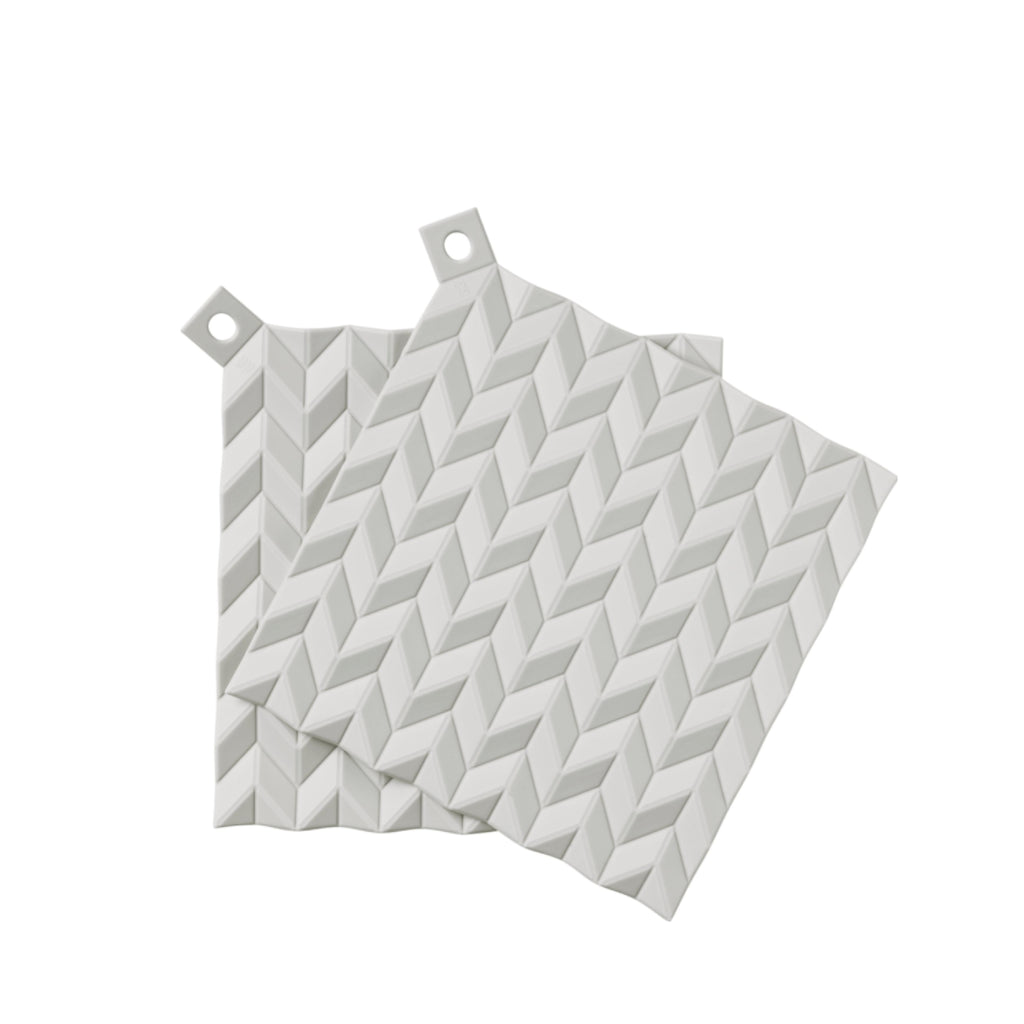 Rig Tig Hold On Potholders, Light Grey