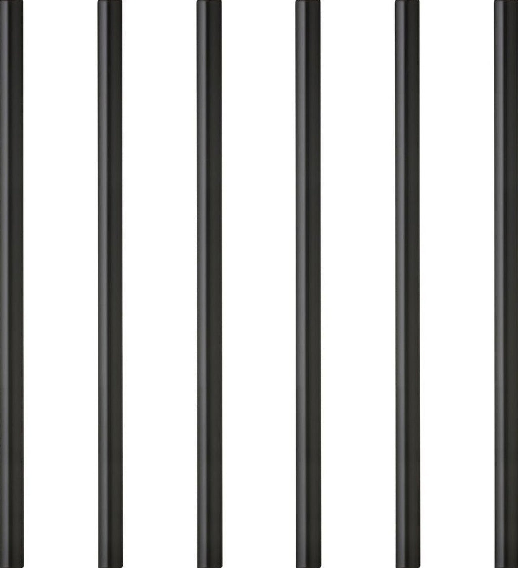 Lyngby Glas straw 6 pcs. black, 6 pcs.