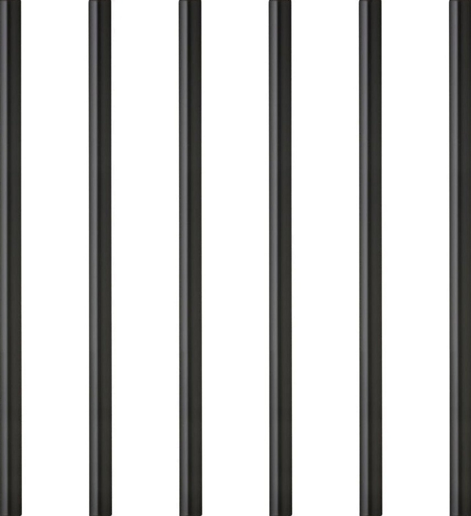 Lyngby Glas straw 6 pcs. black, 6 pcs.