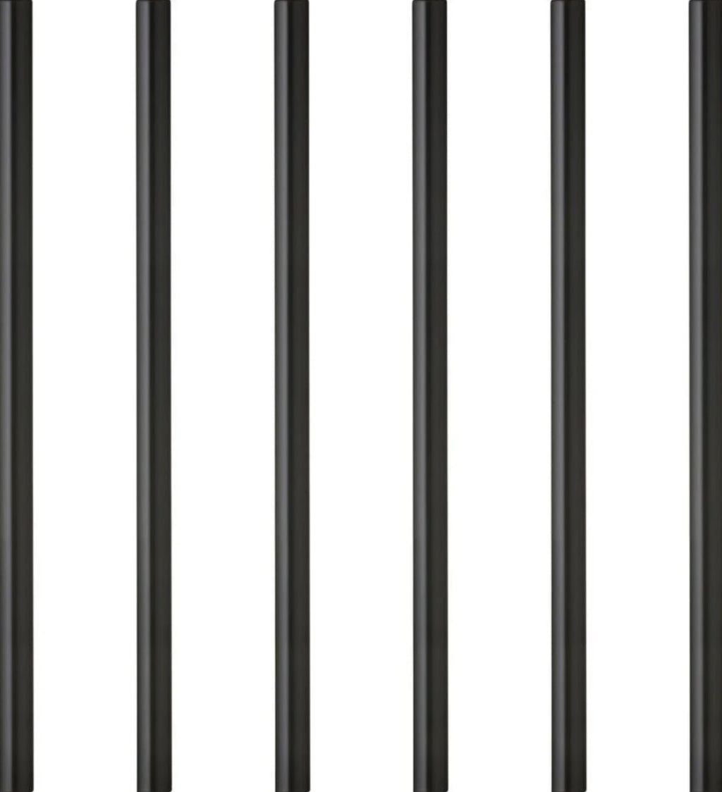 Lyngby Glas straw 6 pcs. black, 6 pcs.