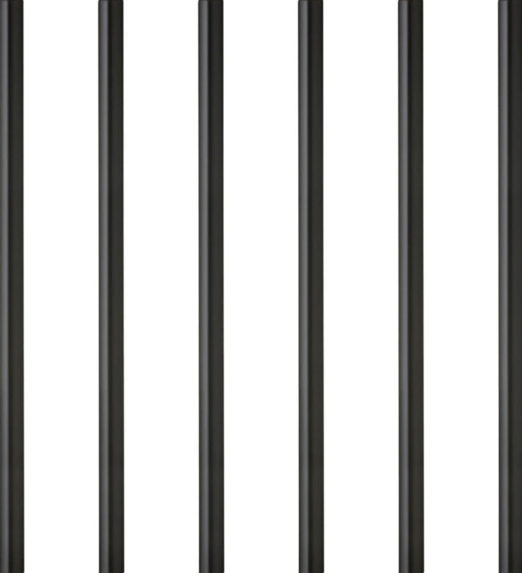 Lyngby Glas straw 6 pcs. black, 6 pcs.