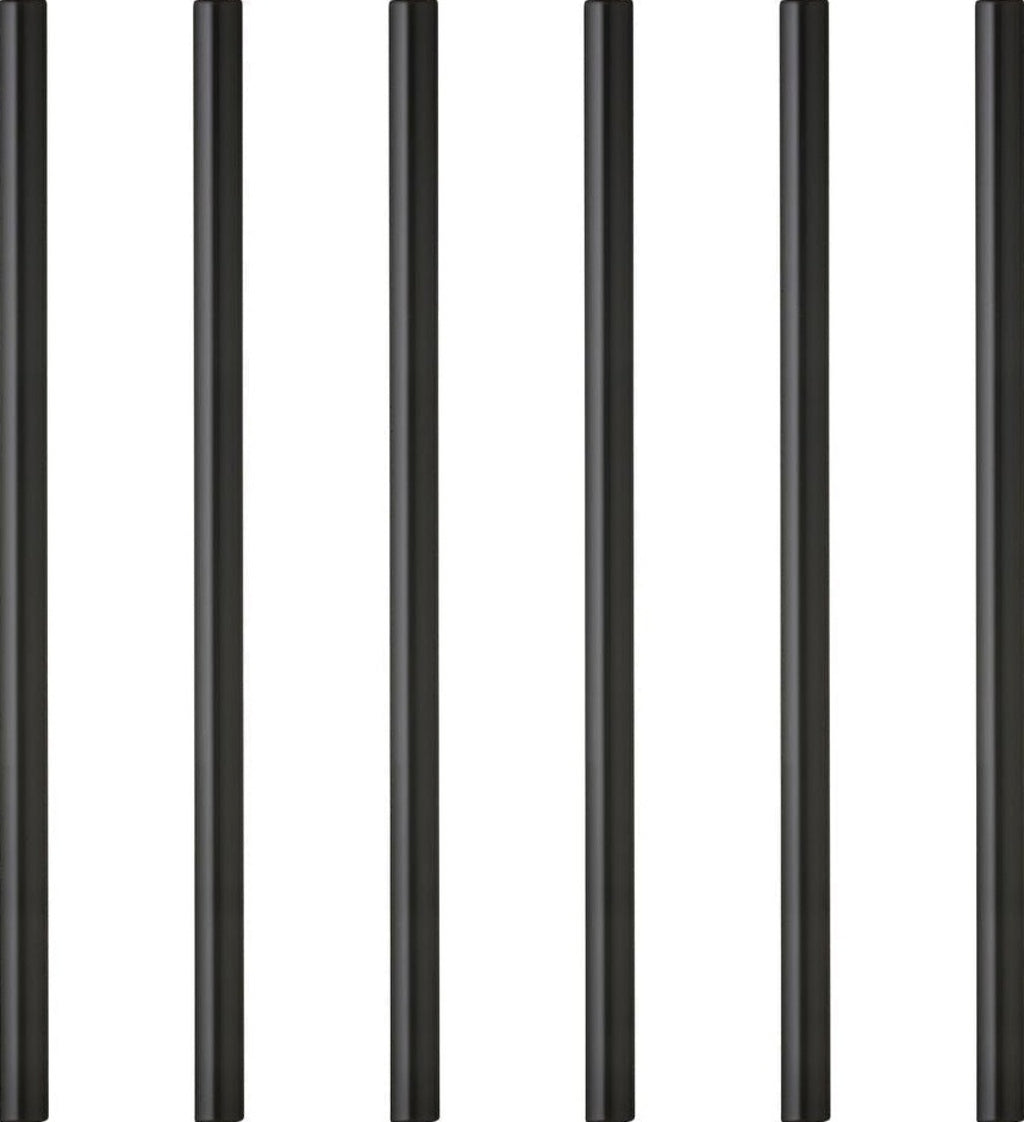Lyngby Glas straw 6 pcs. black, 6 pcs.