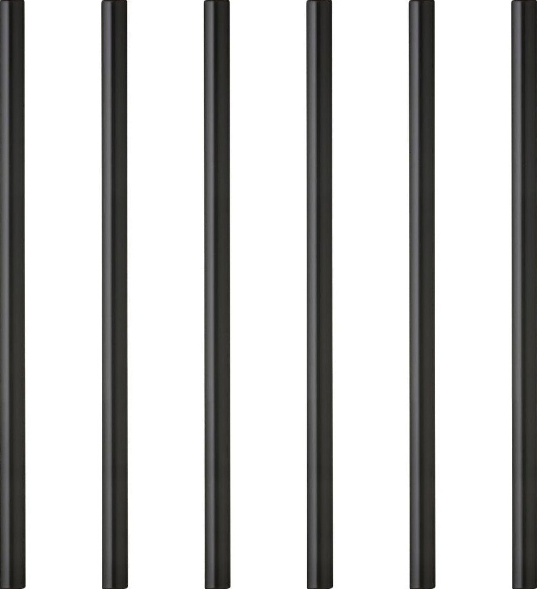 Lyngby Glas straw 6 pcs. black, 6 pcs.