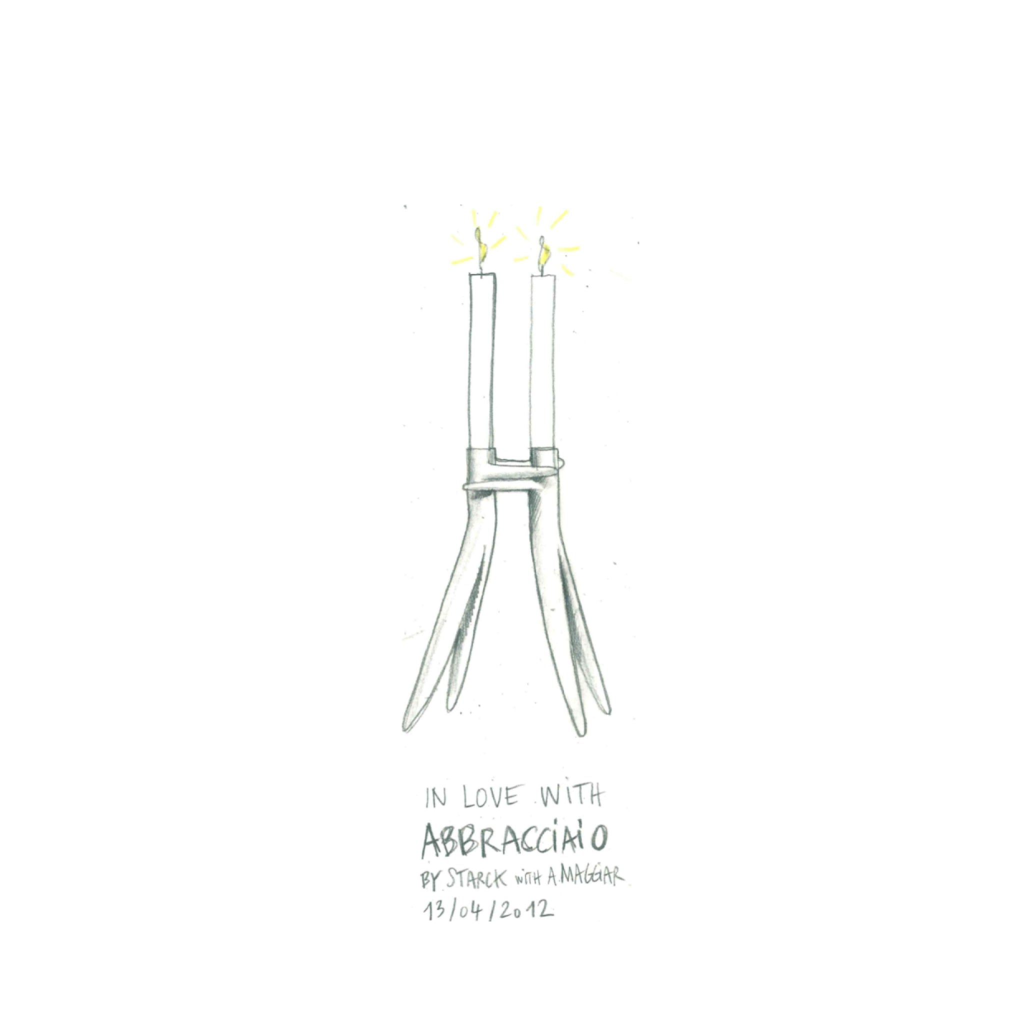Kartell Abbracciaio Candelabra, White
