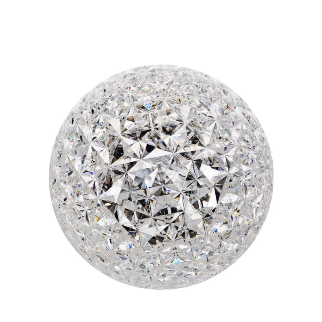 Kartell Planet Table Lamp with Base, Crystal
