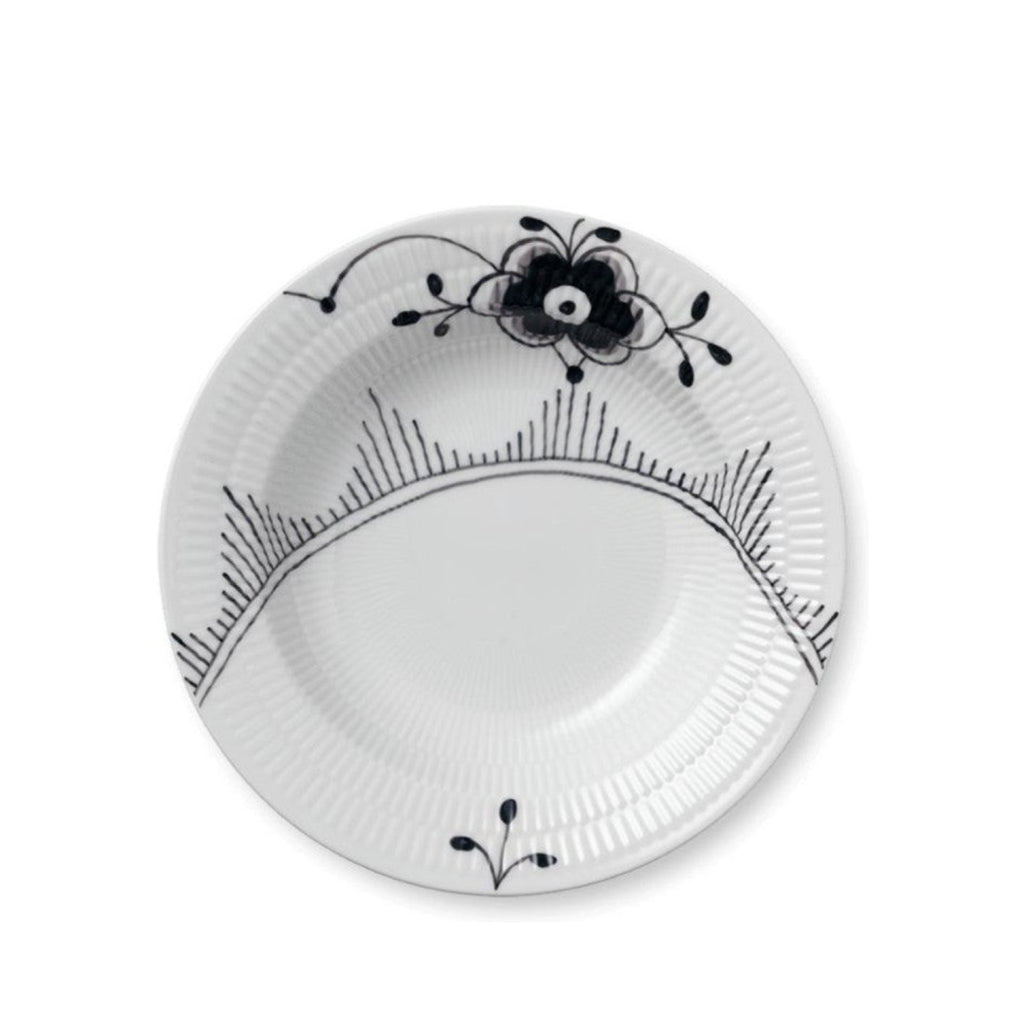 Royal Copenhagen Black Fluted Mega Deep Plate, 21 Cm