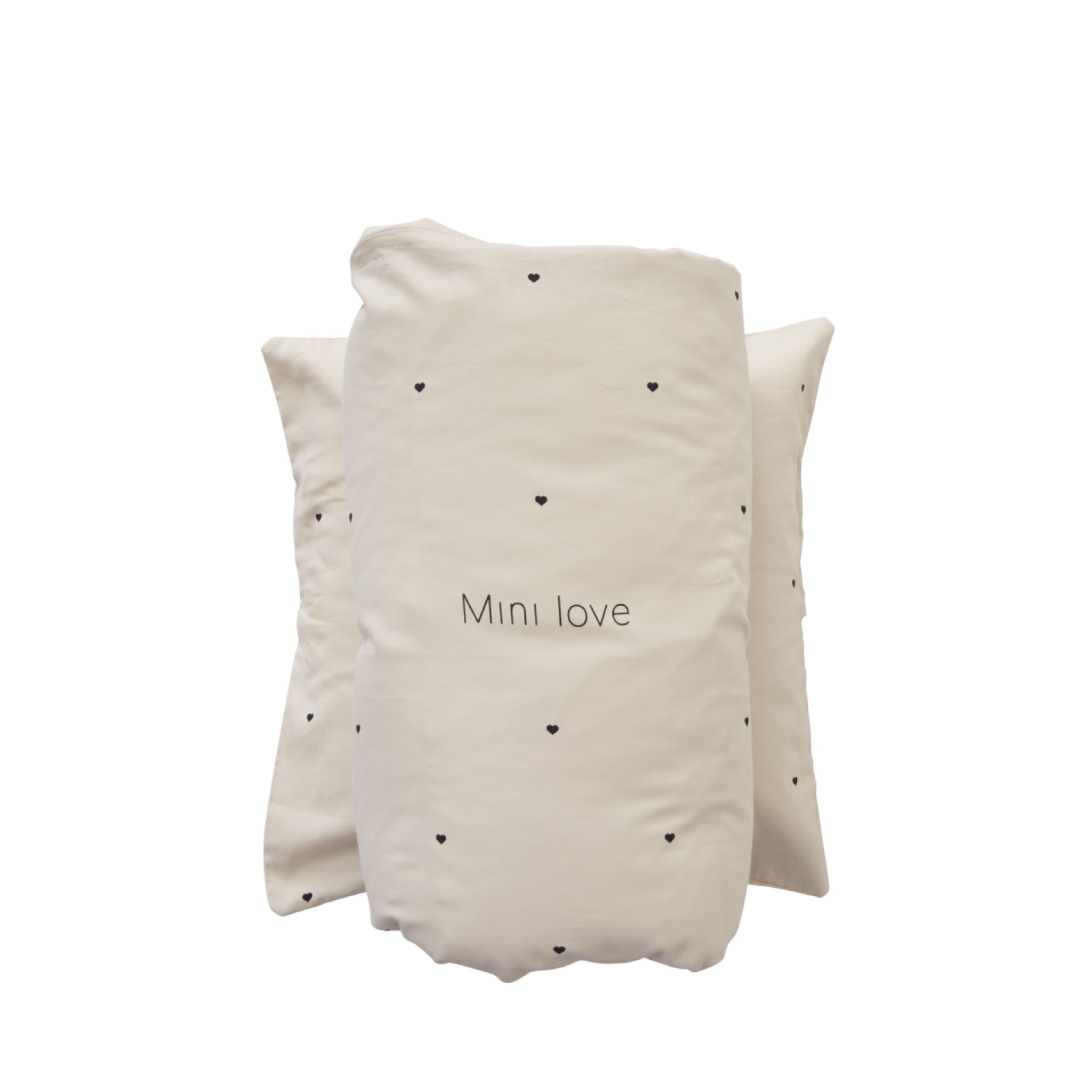 Design Letters Mini Love Baby Pillow and Duvet Covers 70x100 cm, beige