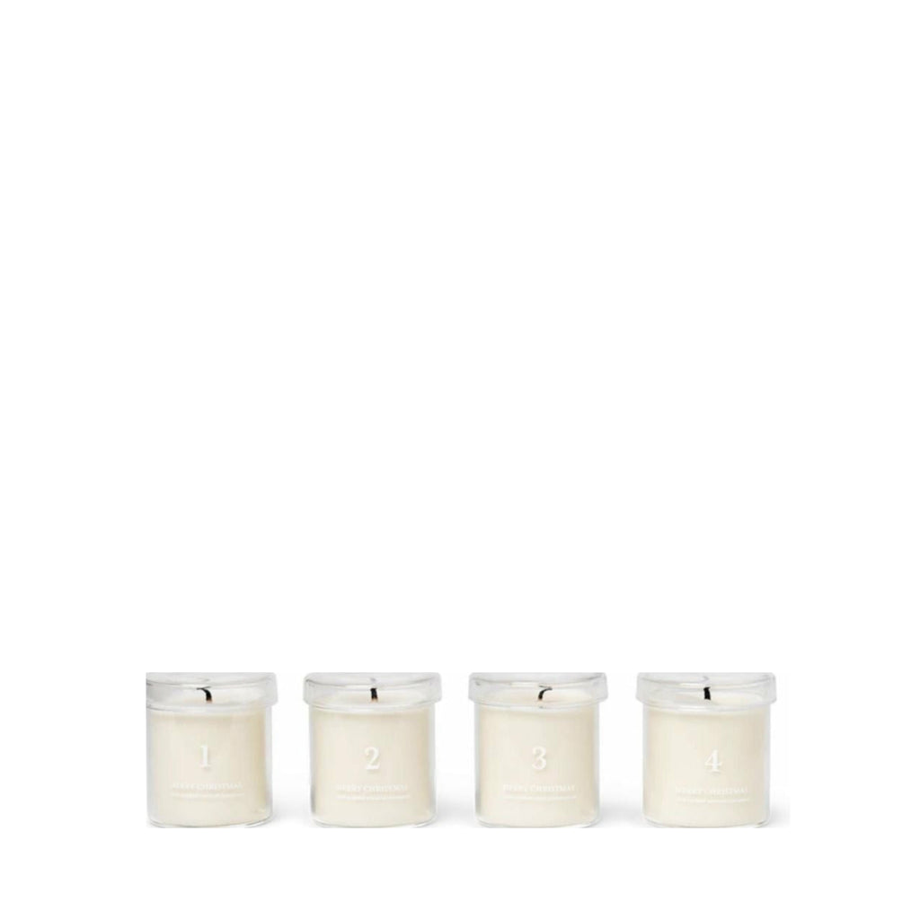 Ferm Living Scented Advent Scented Candles Set Of 4, White