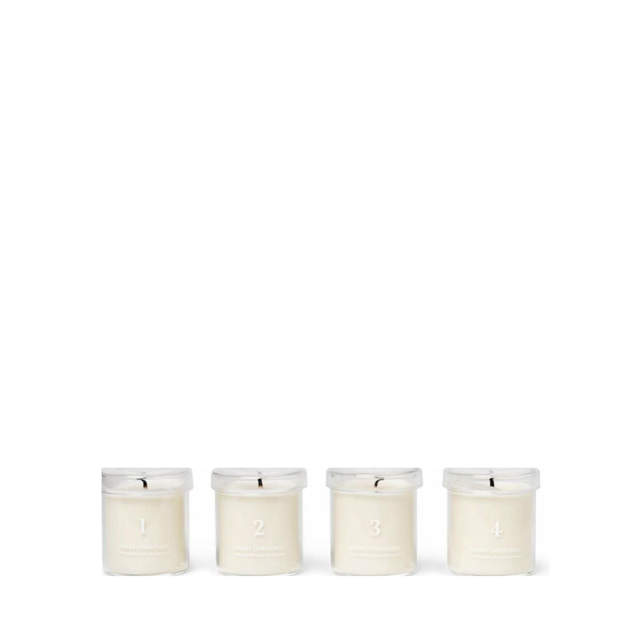 Ferm Living Scented Advent Scented Candles Set Of 4, White