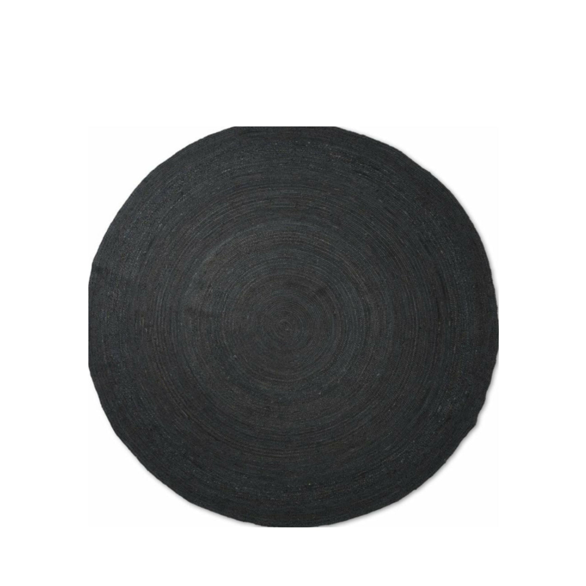 Ferm Living Eternal Round Jute Rug Large, Black