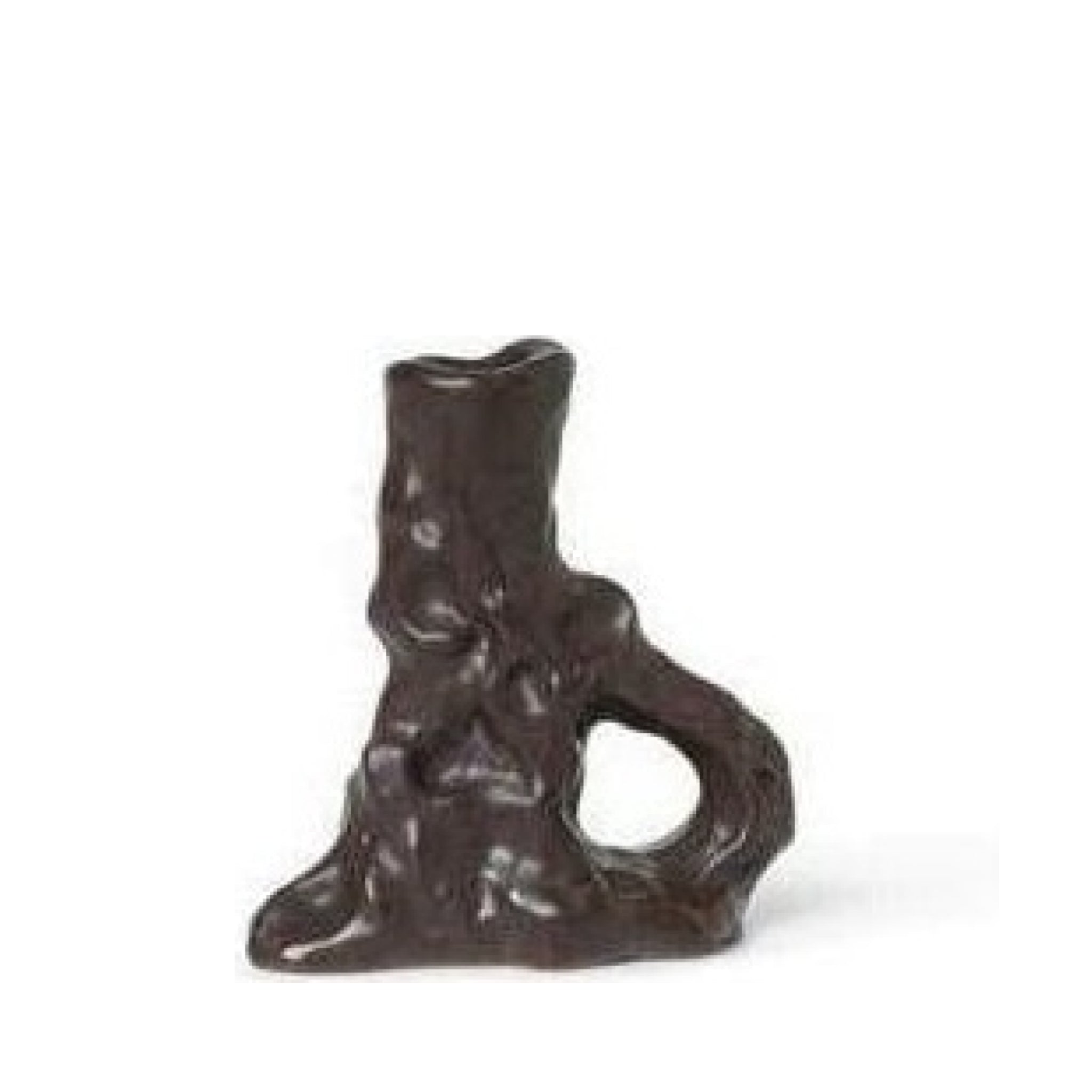 Ferm Living Ditto Candle Holder Single, Dark Brown