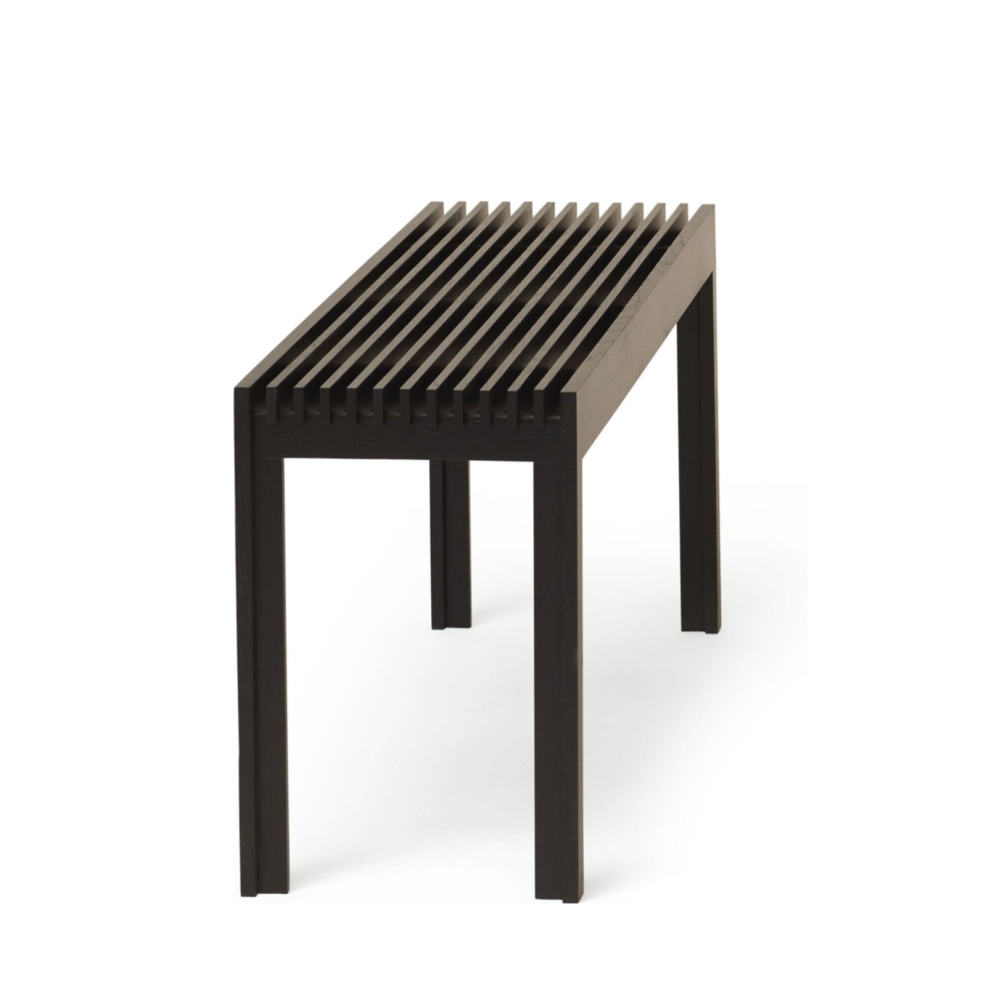 Form & Refine Lightweight Bench. Black Stained Oak