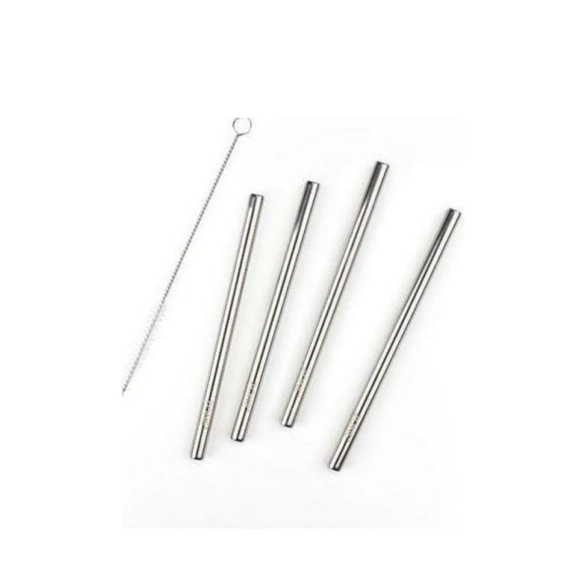 Zone Denmark Rocks Straw 15 Cm Polished Steel, 4 Pcs.