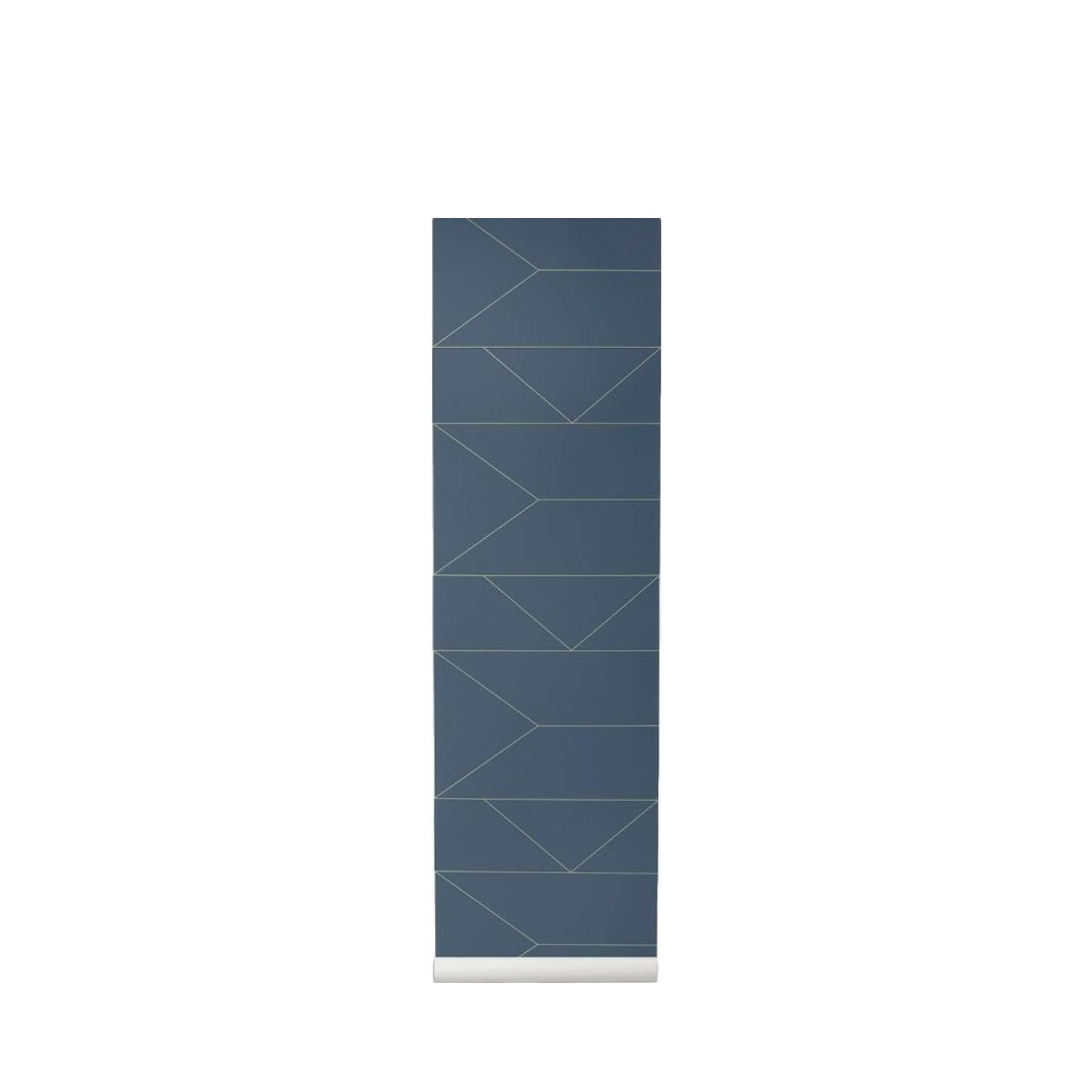 Ferm Living Lines Wallpaper, Dark Blue