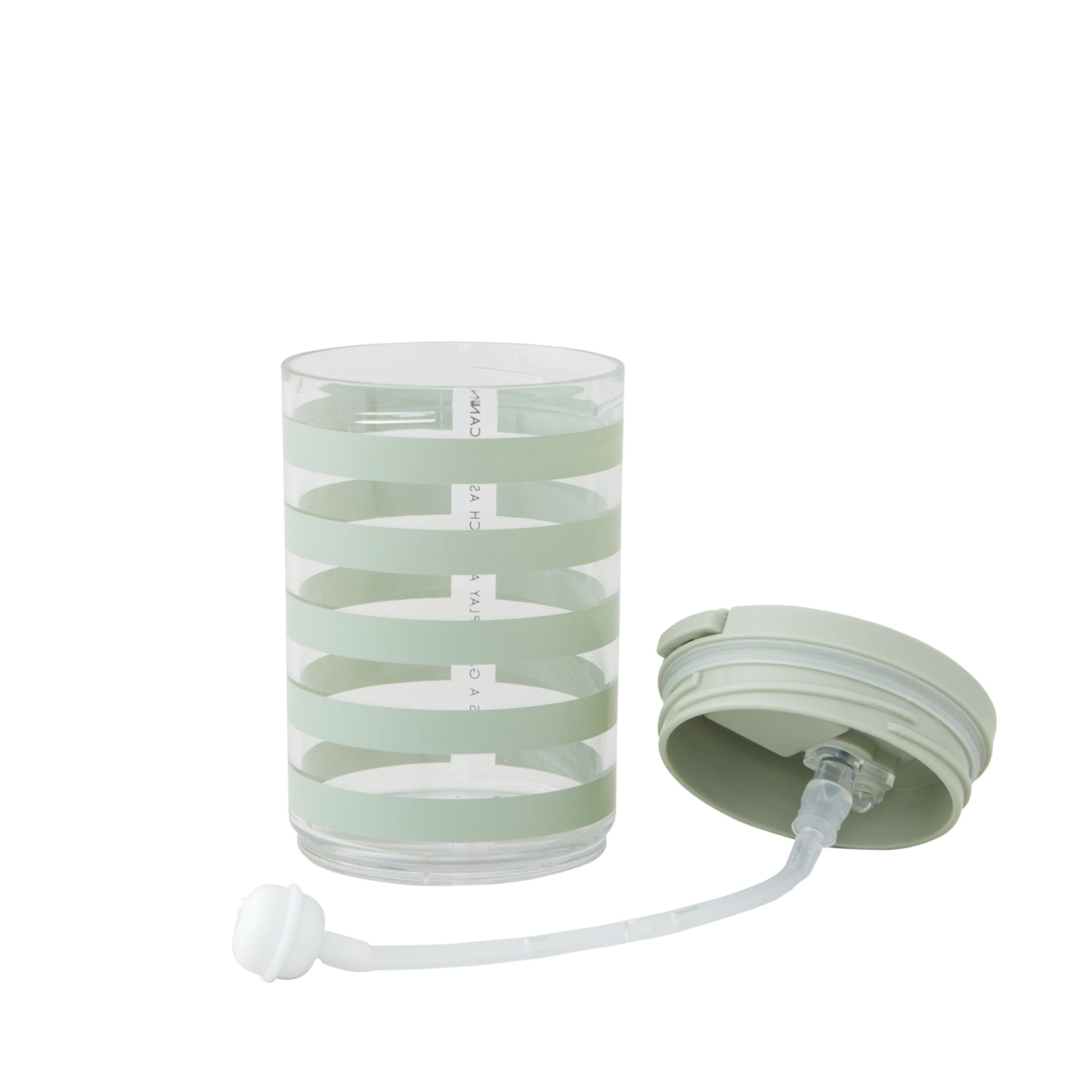 Design Letters Kids Straw Mug 330 ml, Light GR 端 N Striped