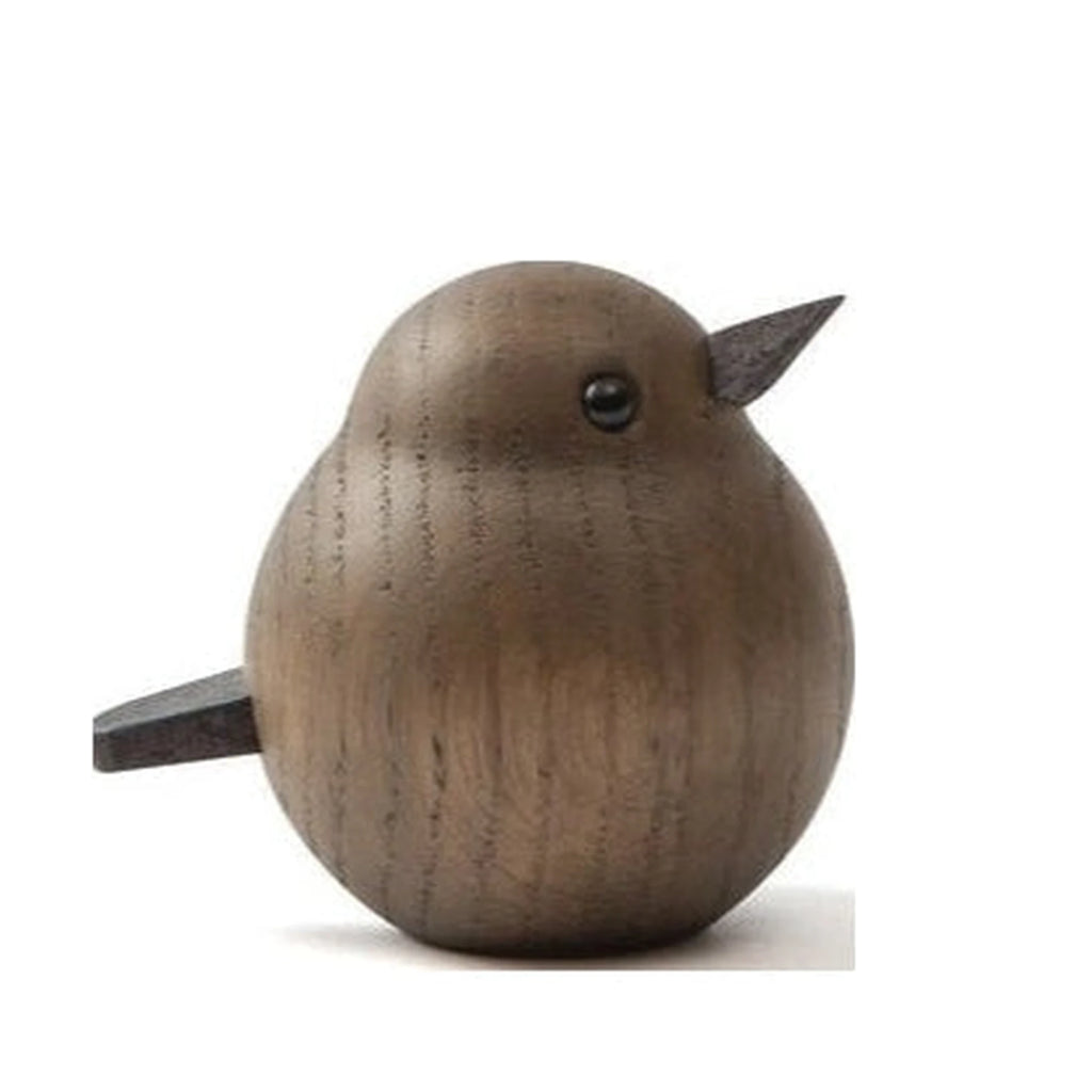 Novoform Design Mini Sparrow Decorative Figure, Dark Stained Oak