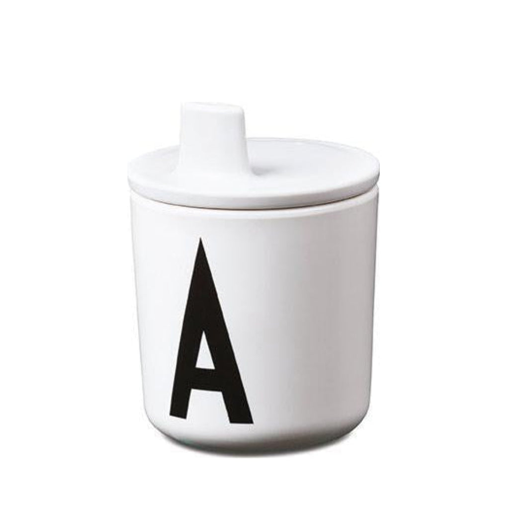 Design Letters Drinking Lid for ABC Melamine Cups, White