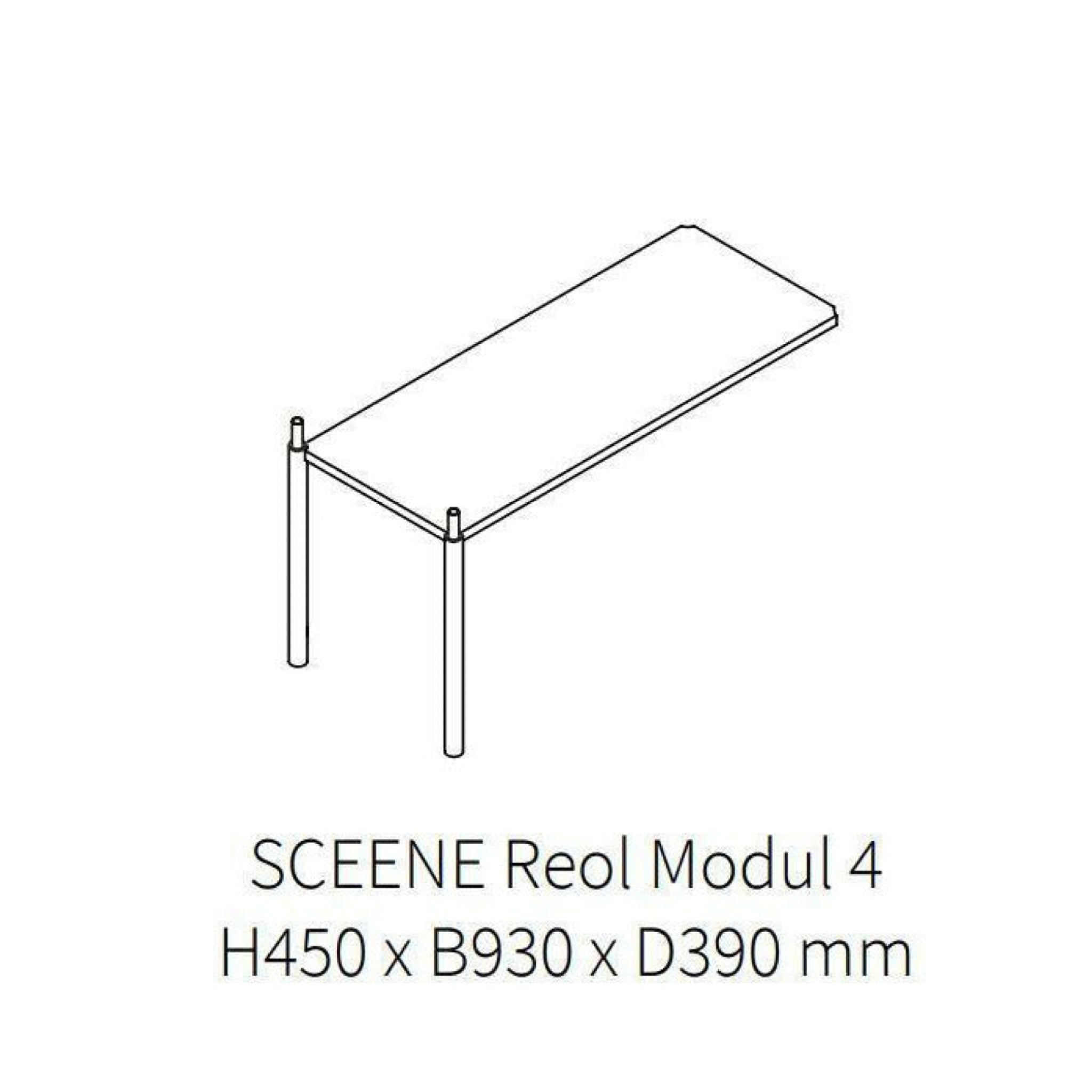 Gejst Sceene Reol Module 4 - Black Oak Modular Shelf 450x930x390mm