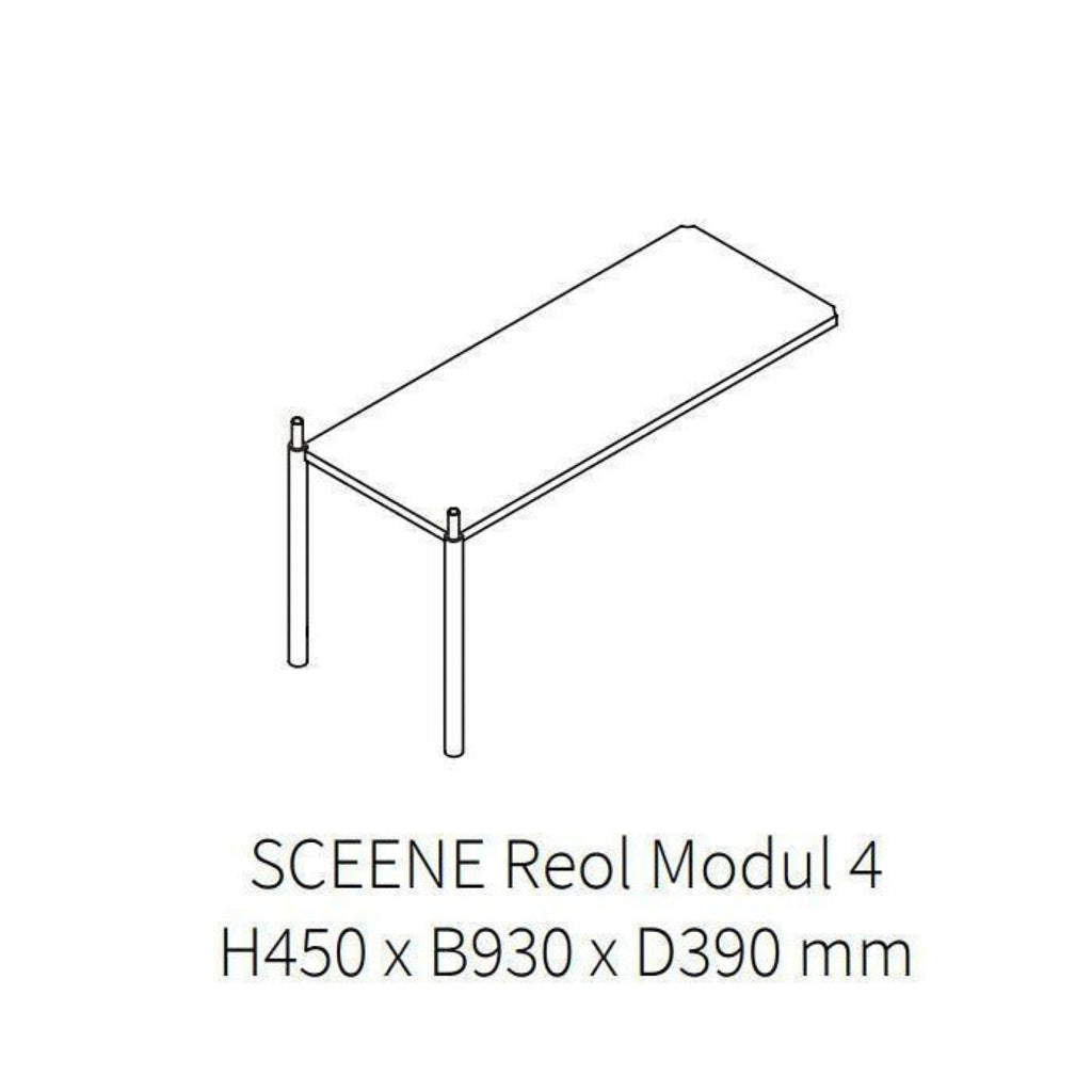 Gejst Sceene Reol Module 4 - Black Oak Modular Shelf 450x930x390mm