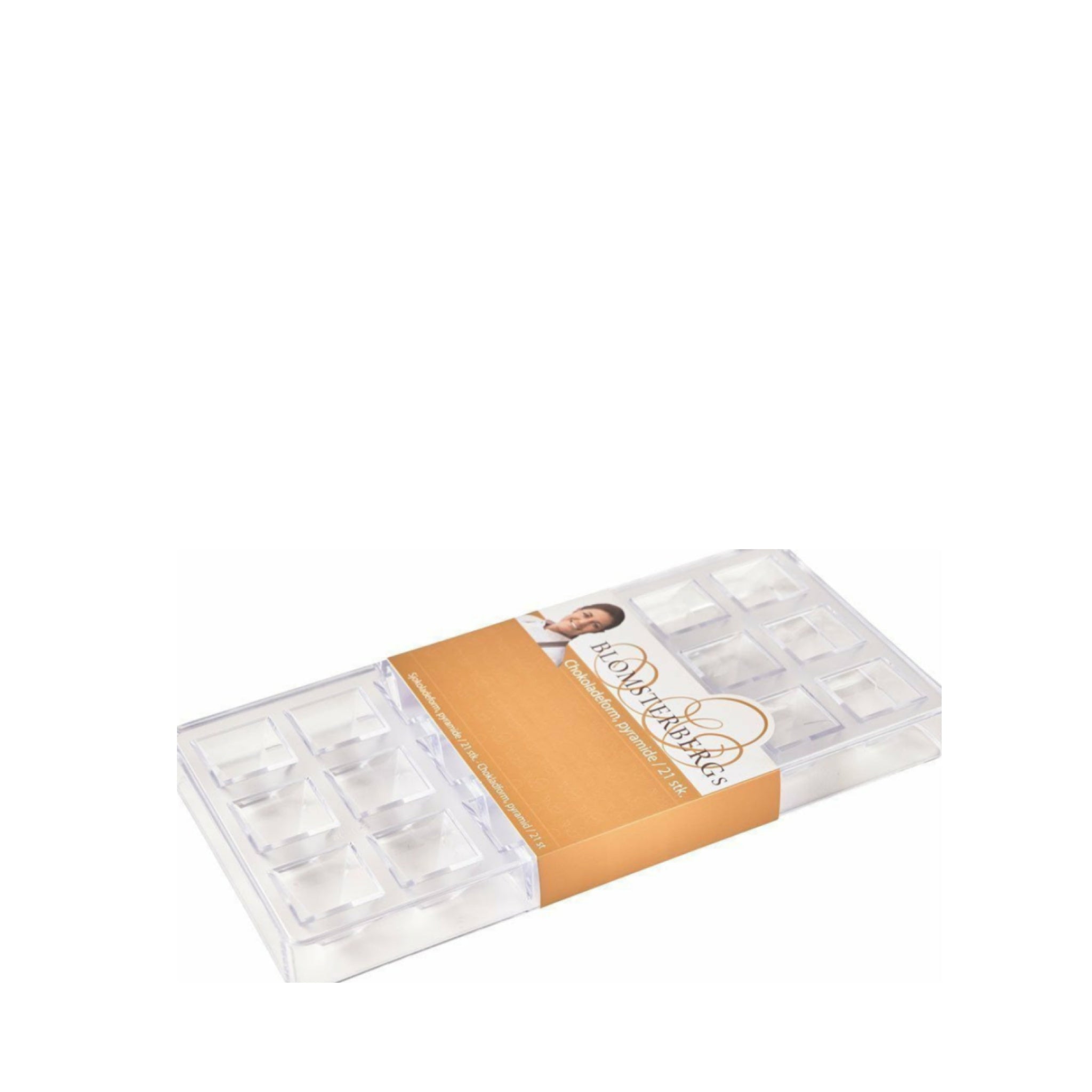 Blomsterbergs chocolate mould for 21 pieces, pyramid