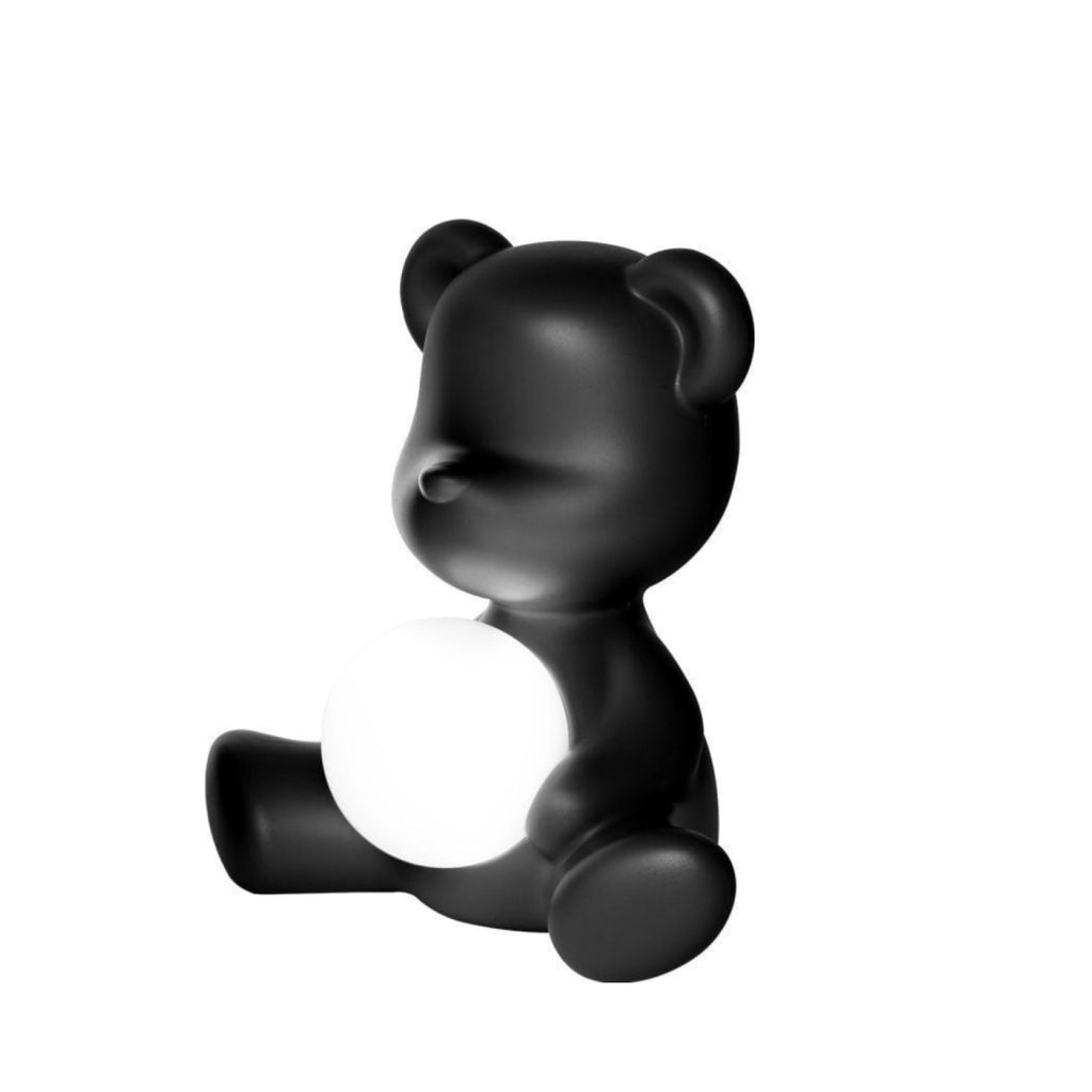 Qeeboo Teddy Girl LED Table Lamp - Stylish Black Rechargeable Design