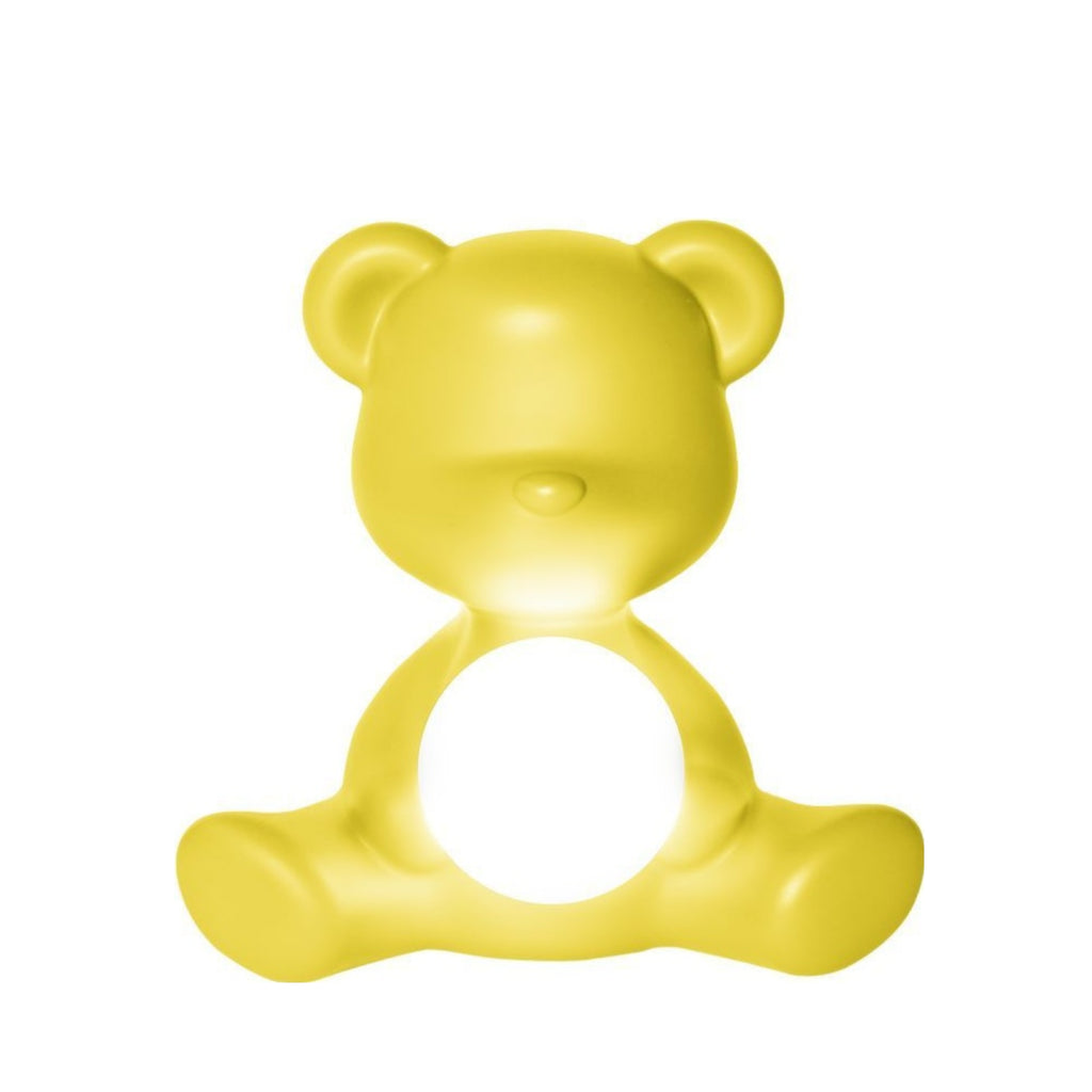 Qeeboo Teddy Girl LED Table Lamp - Rechargeable Yellow Bear Design