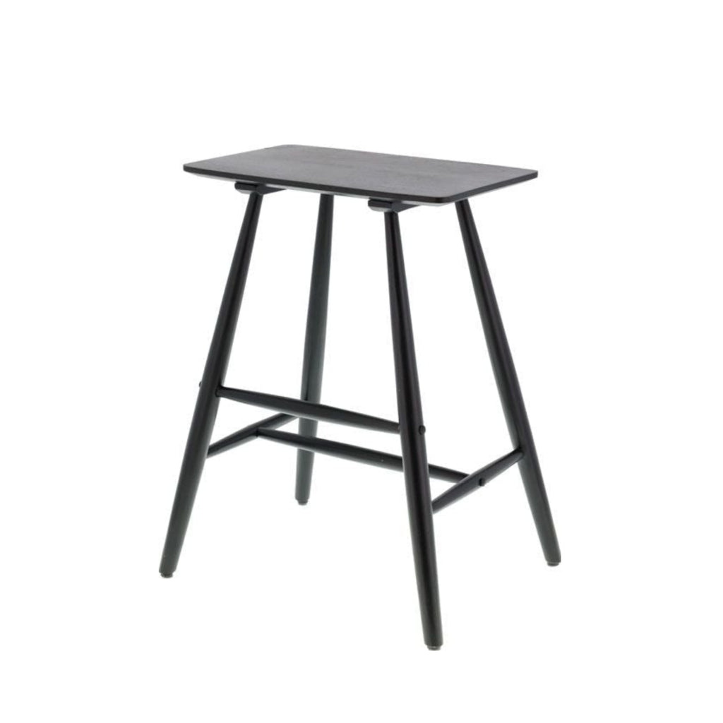 Villa Collection Raffia High Stool, Black