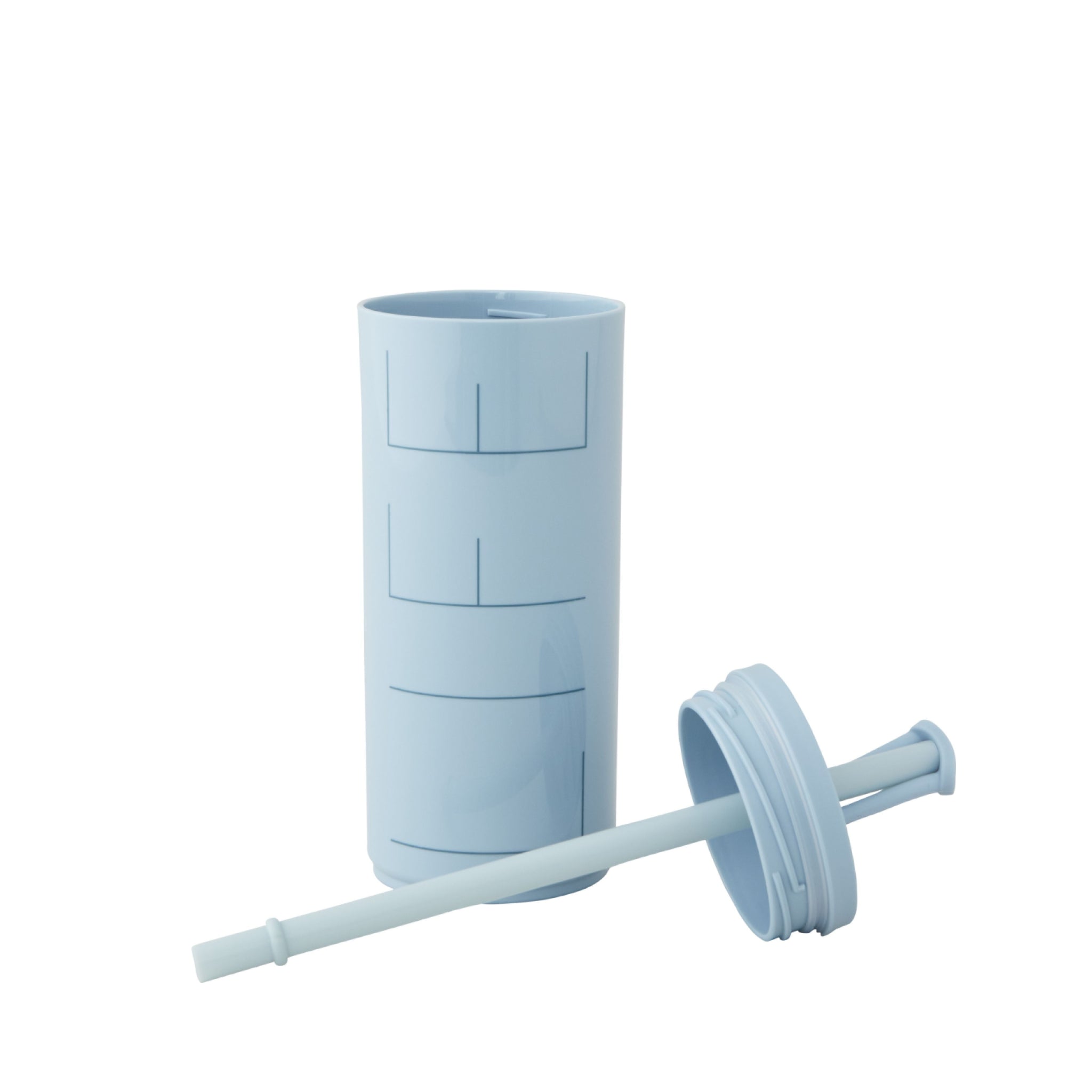 Design Letters Travel Straw Bottle 500 ml, Light Blue