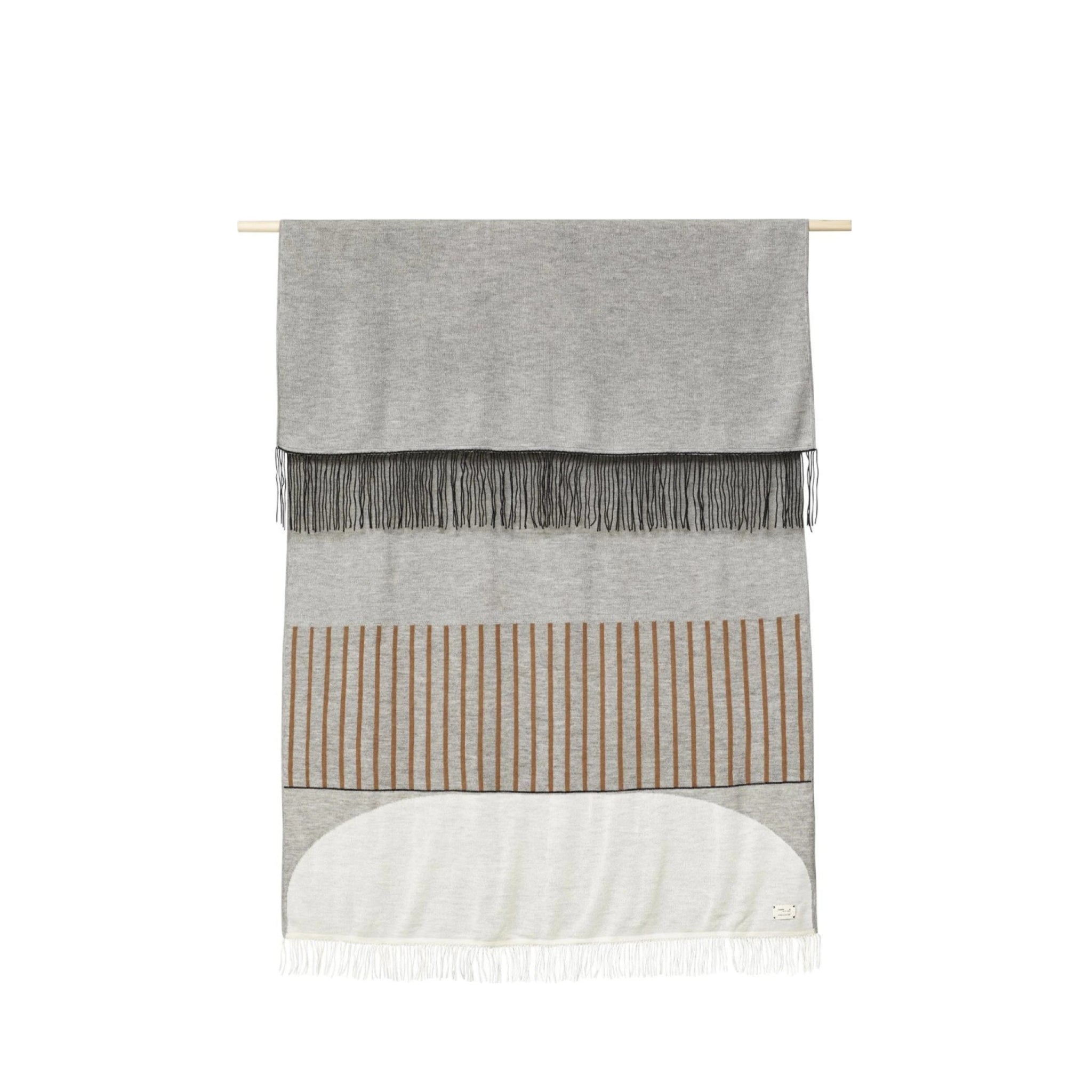 Form & Refine Aymara 130x190 cm 100% Alpaca Plaid Throw - Dark Grey