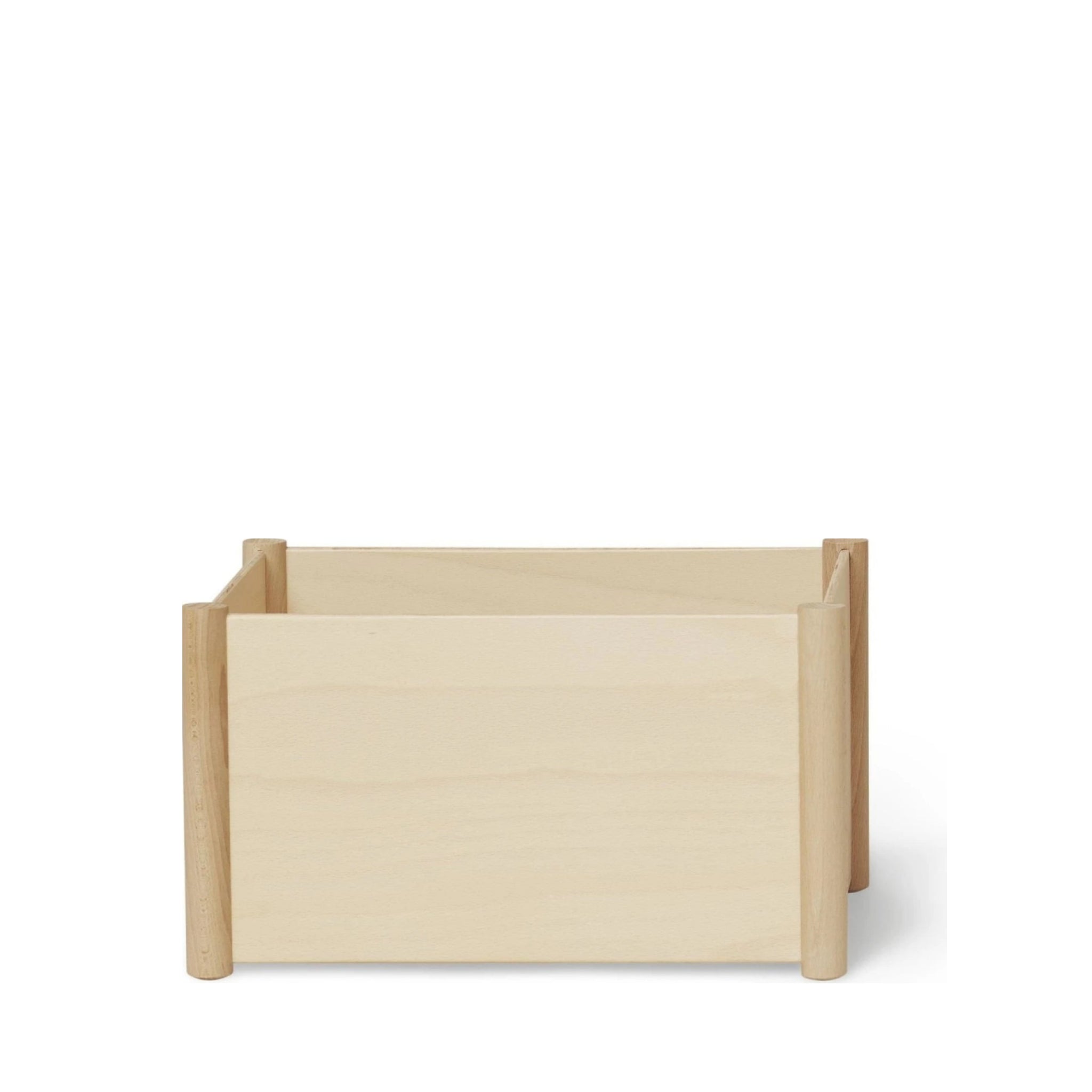 Form & Refine Pillar Storage Box Medium - Beech Wood, 36.6x28.8x21 cm