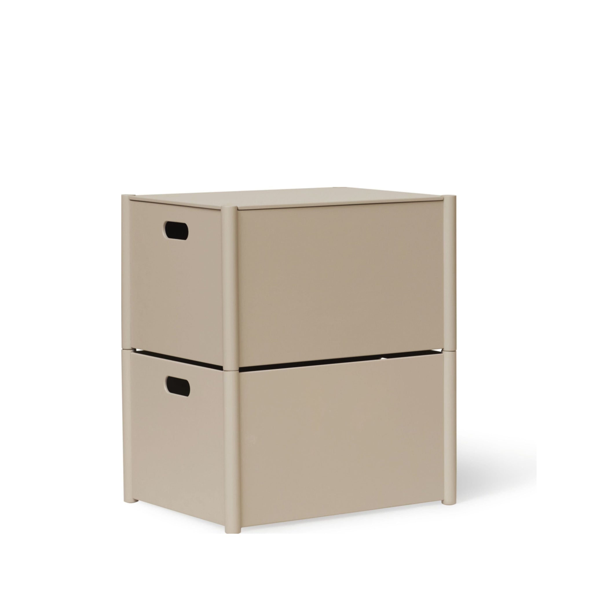 Form & Refine Pillar Storage Box Large. Warm Grey
