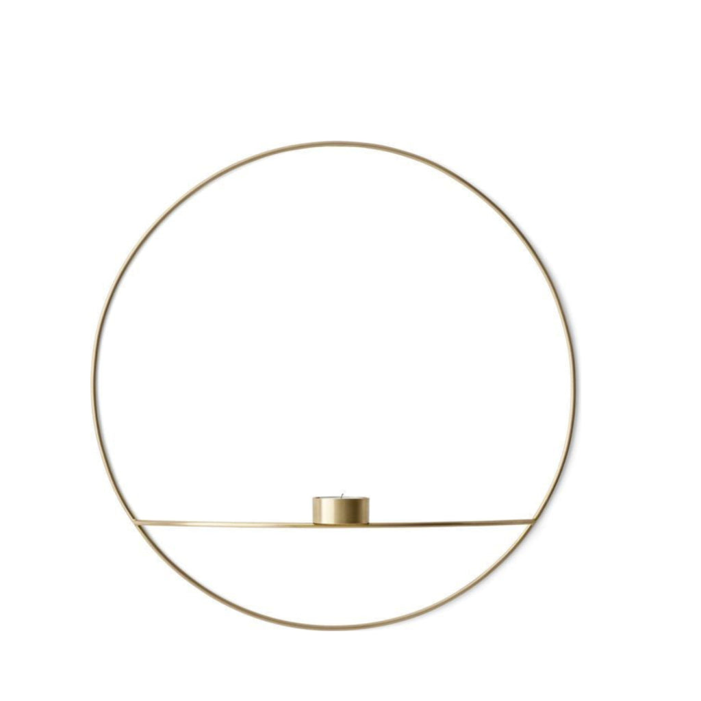Audo Copenhagen Pov Circular Candle Holder Large, Brass