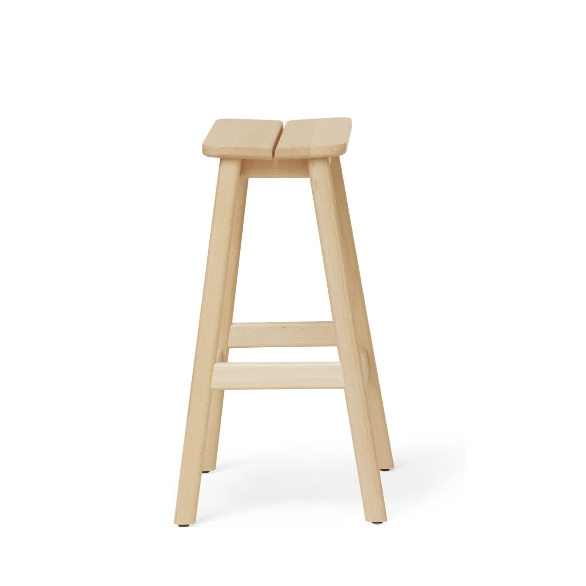Form & Refine Angle Standard Bar Stool 65 cm — Beech Solid Wood
