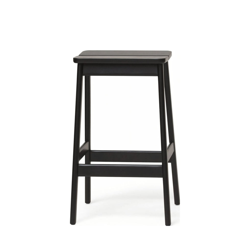 Form & Refine Angle Standard Bar Stool 65cm - Black-Stained Beech