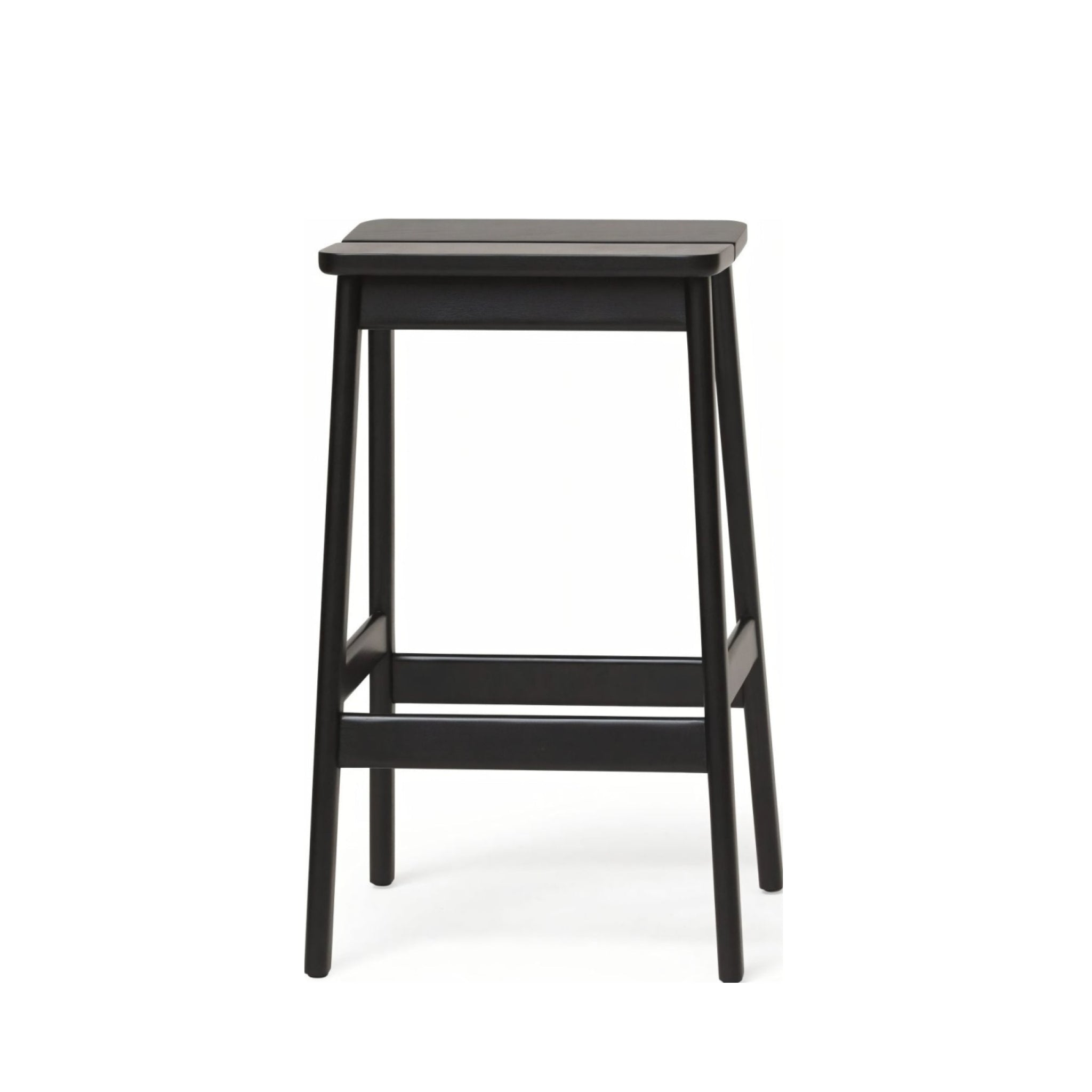 Form & Refine Angle Standard Bar Stool 65cm - Black-Stained Beech