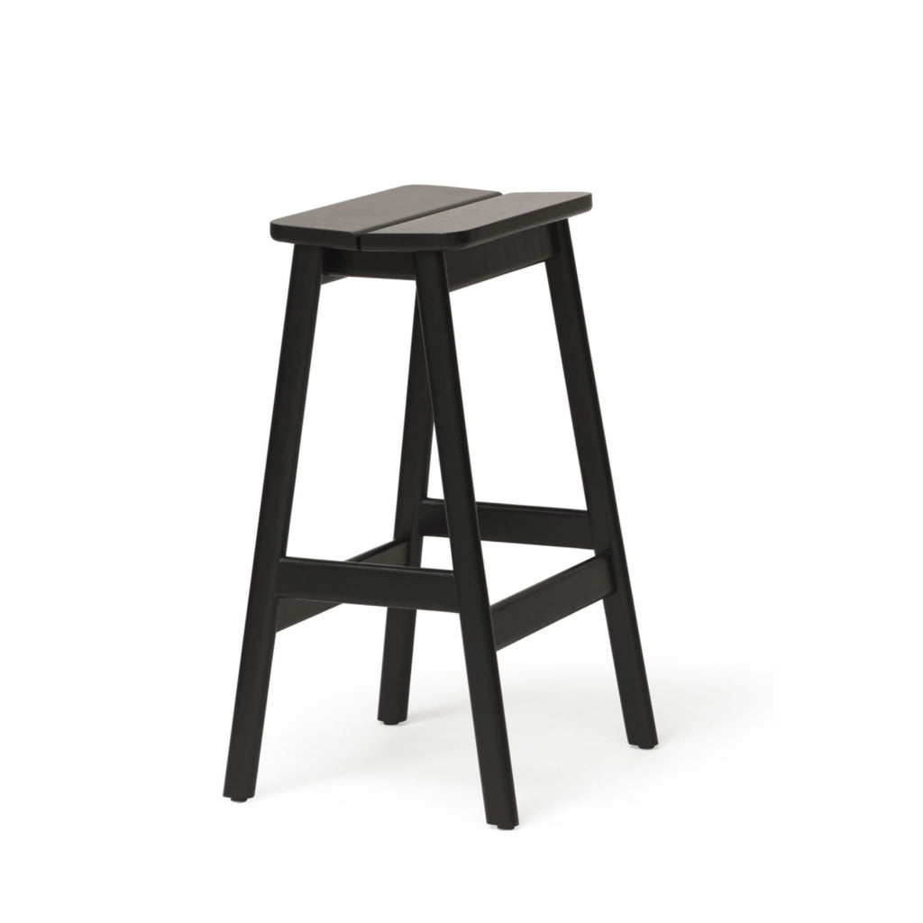 Form & Refine Angle Standard Bar Stool 65cm - Black-stained Beech