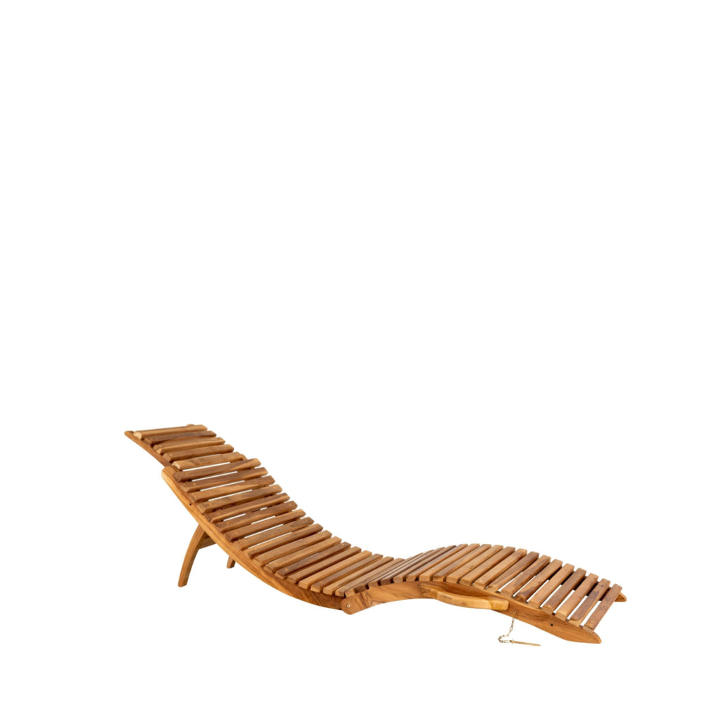 House Nordic Arrieta Sunlounger In Teak Wood, Nature