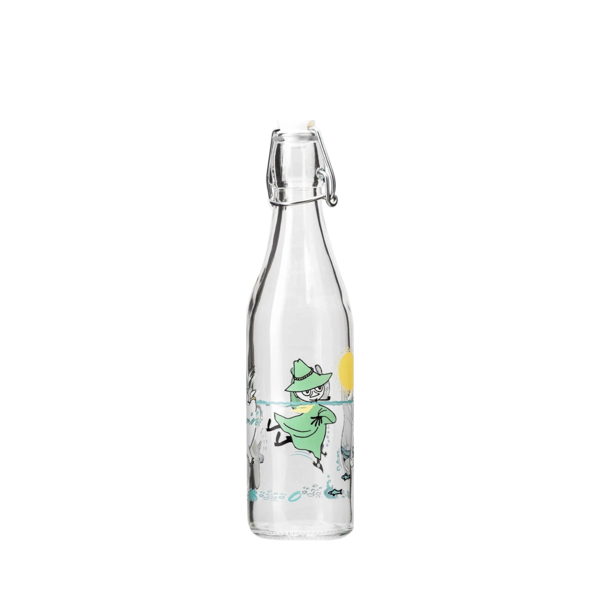 Muurla Moomin Glass Bottle, Fun In The Water