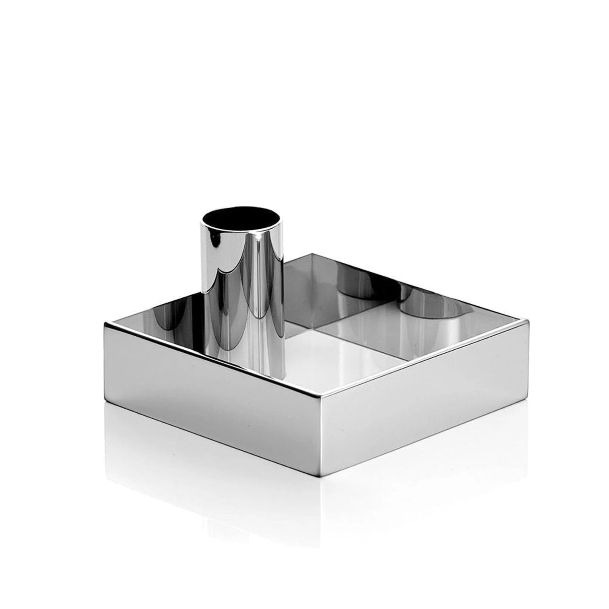 Malling Living Edge Candle Holder, Chrome
