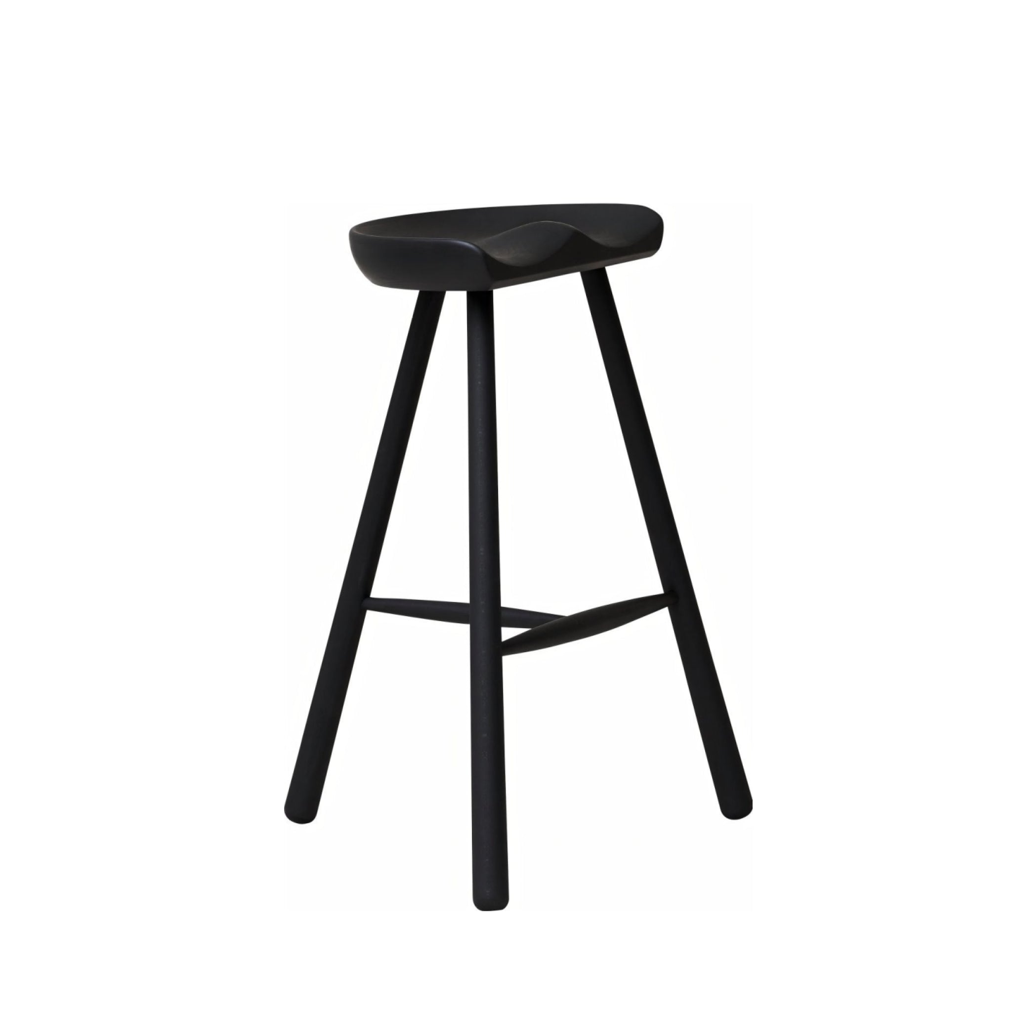 Form & Refine Shoemaker Chair No. 68 — Black-stained Beech, Solid Seat